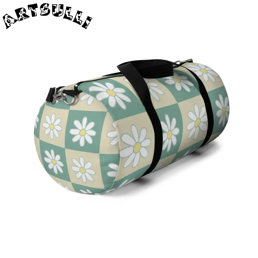 JAKKOUTTHEBXX Daisy Checkerboard Custom-Printed Duffel Bag 2025