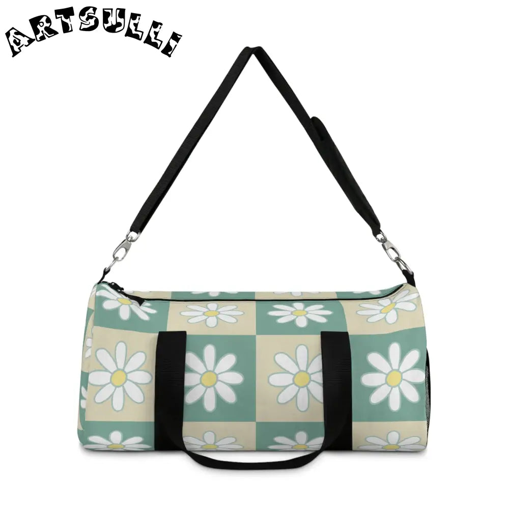 JAKKOUTTHEBXX Daisy Checkerboard Custom-Printed Duffel Bag 2025