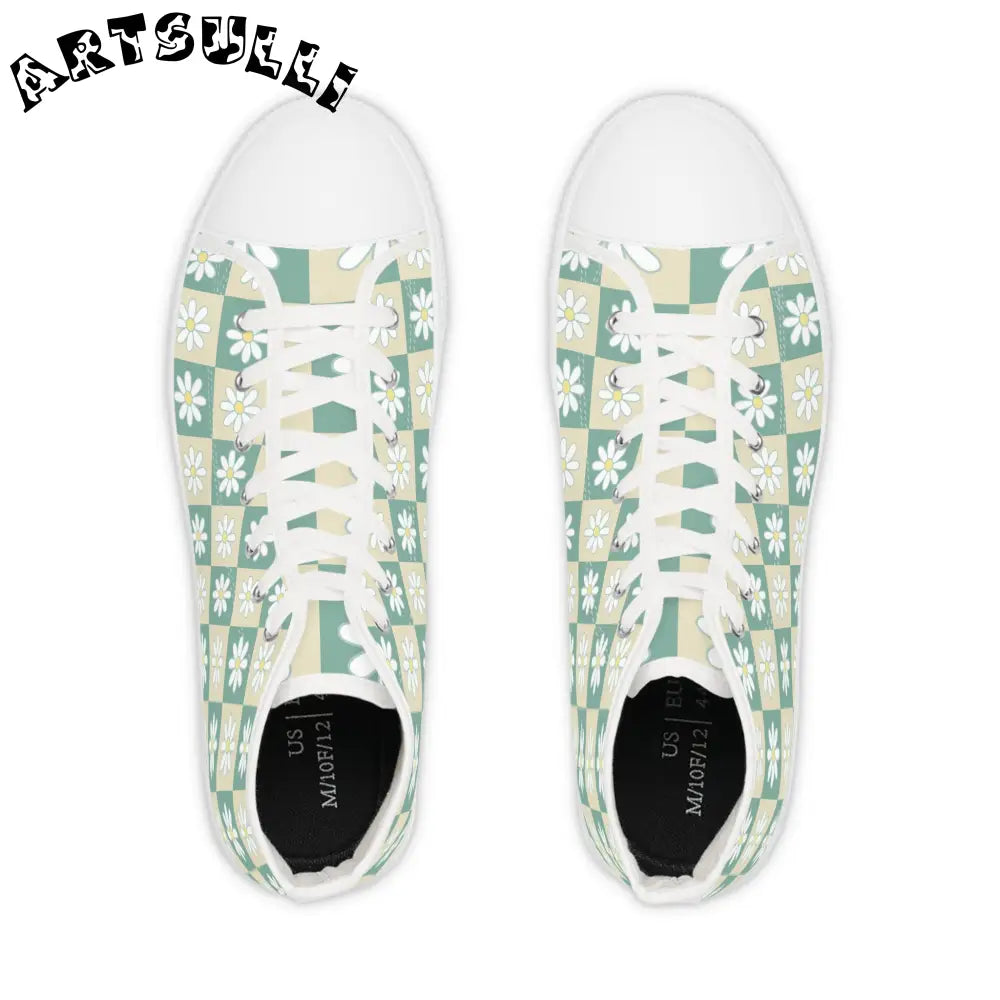 JAKKOUTTHEBXX Daisy Checkered Breathable Polyester Canvas High Tops 2025