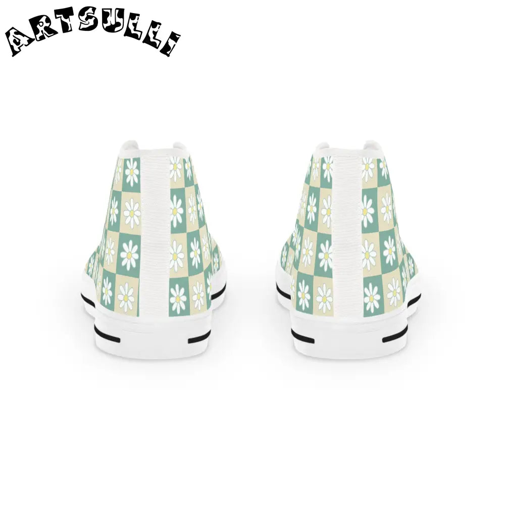 JAKKOUTTHEBXX Daisy Checkered Breathable Polyester Canvas High Tops 2025
