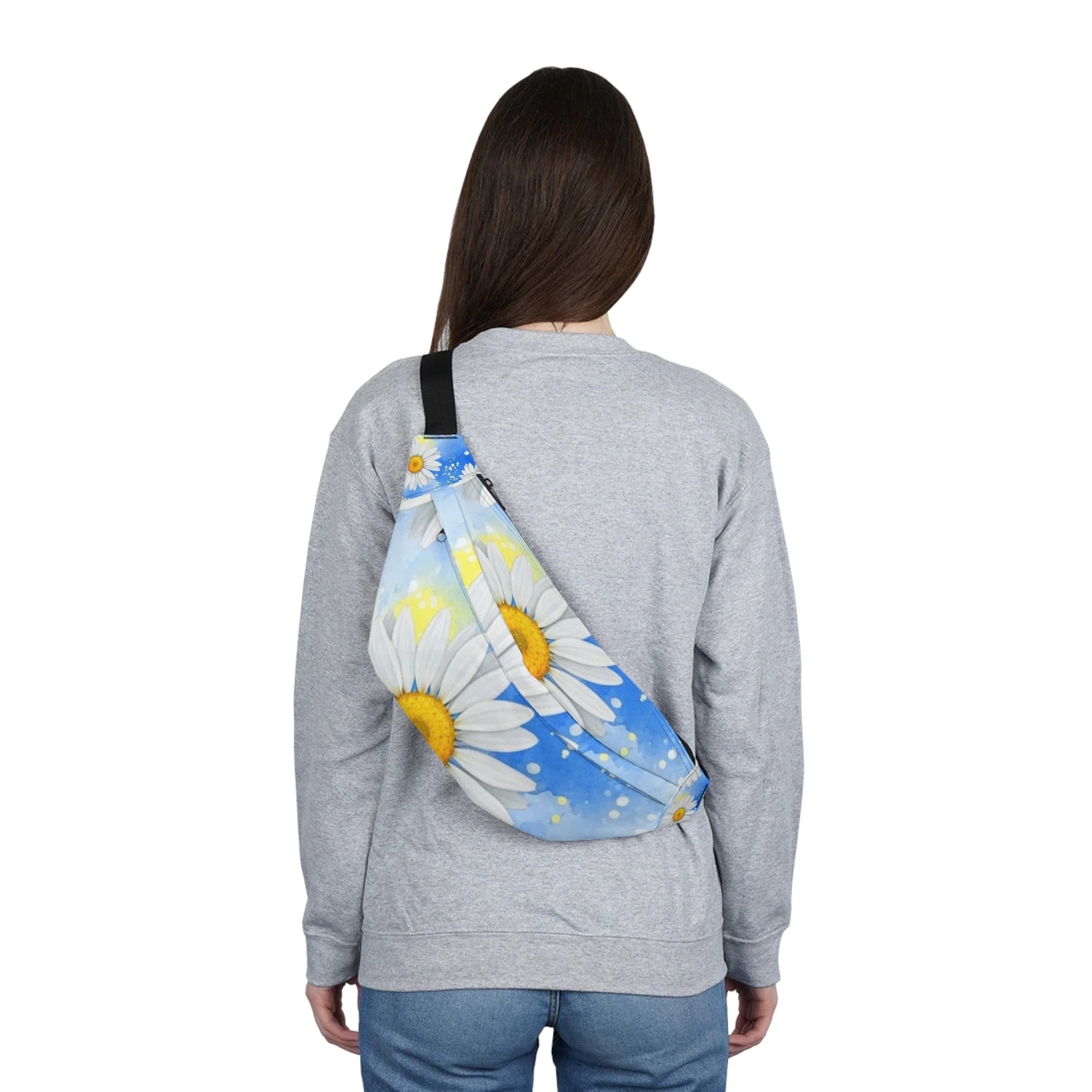 Daisy Print Utilitarian Fanny Pack, Artsulli - Art is Long, Life is Short, Bags, , , , , , , 