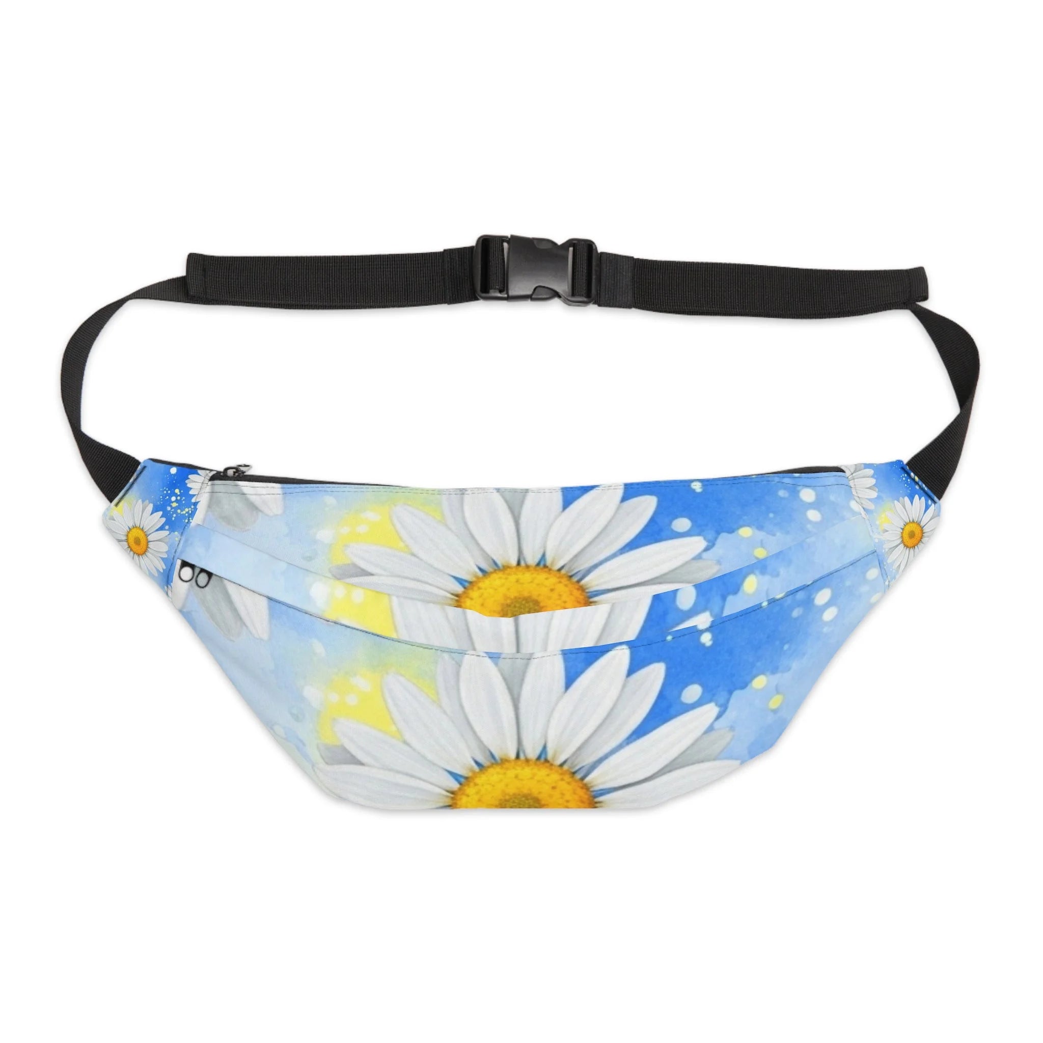 Daisy Print Utilitarian Fanny Pack, Artsulli - Art is Long, Life is Short, Bags, Size, 8" × 9" × 4'', , , , , 30996336354386526930