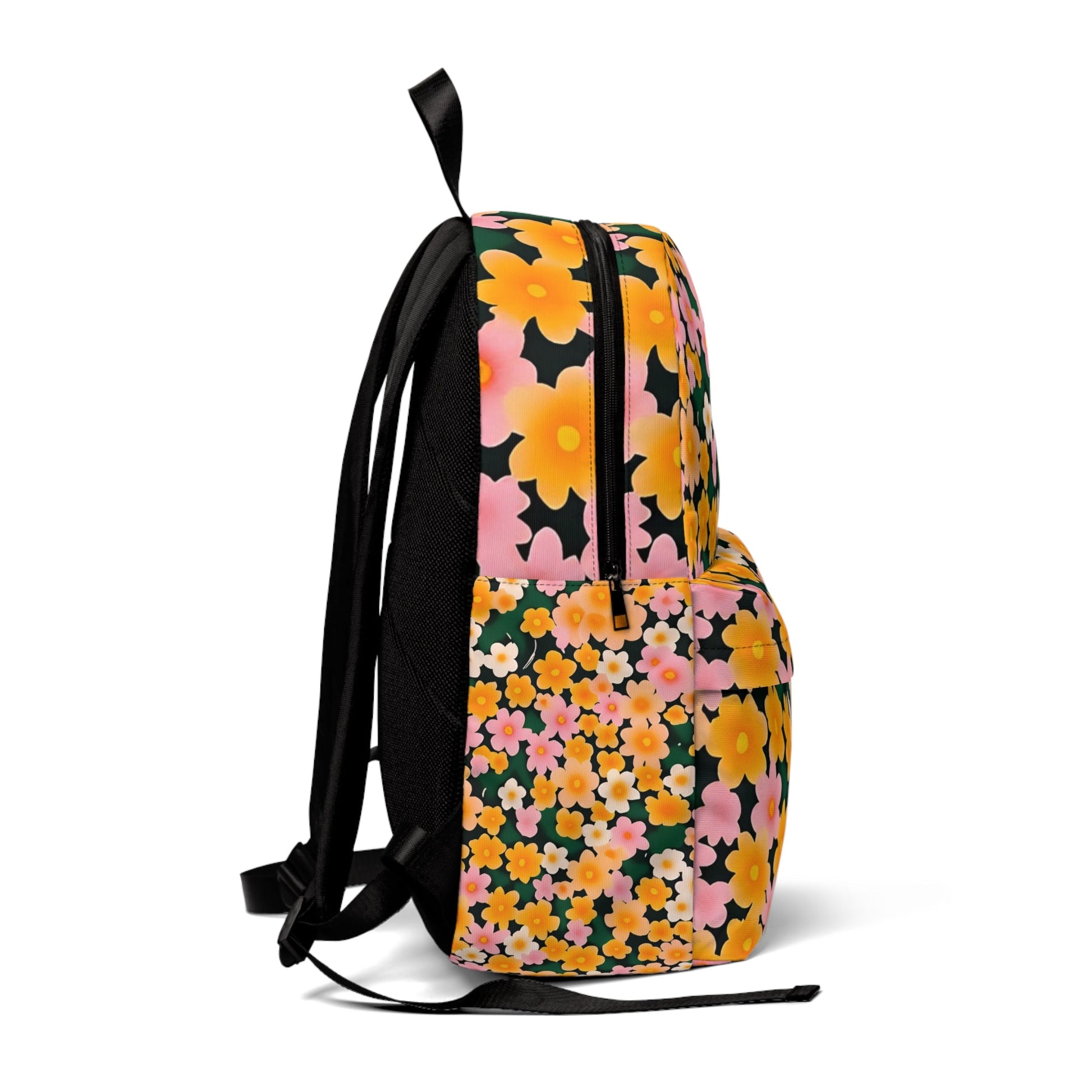 Dark Green Floral Backpack, Artsulli - Art is Long, Life is Short, Bags, , , , , , , 