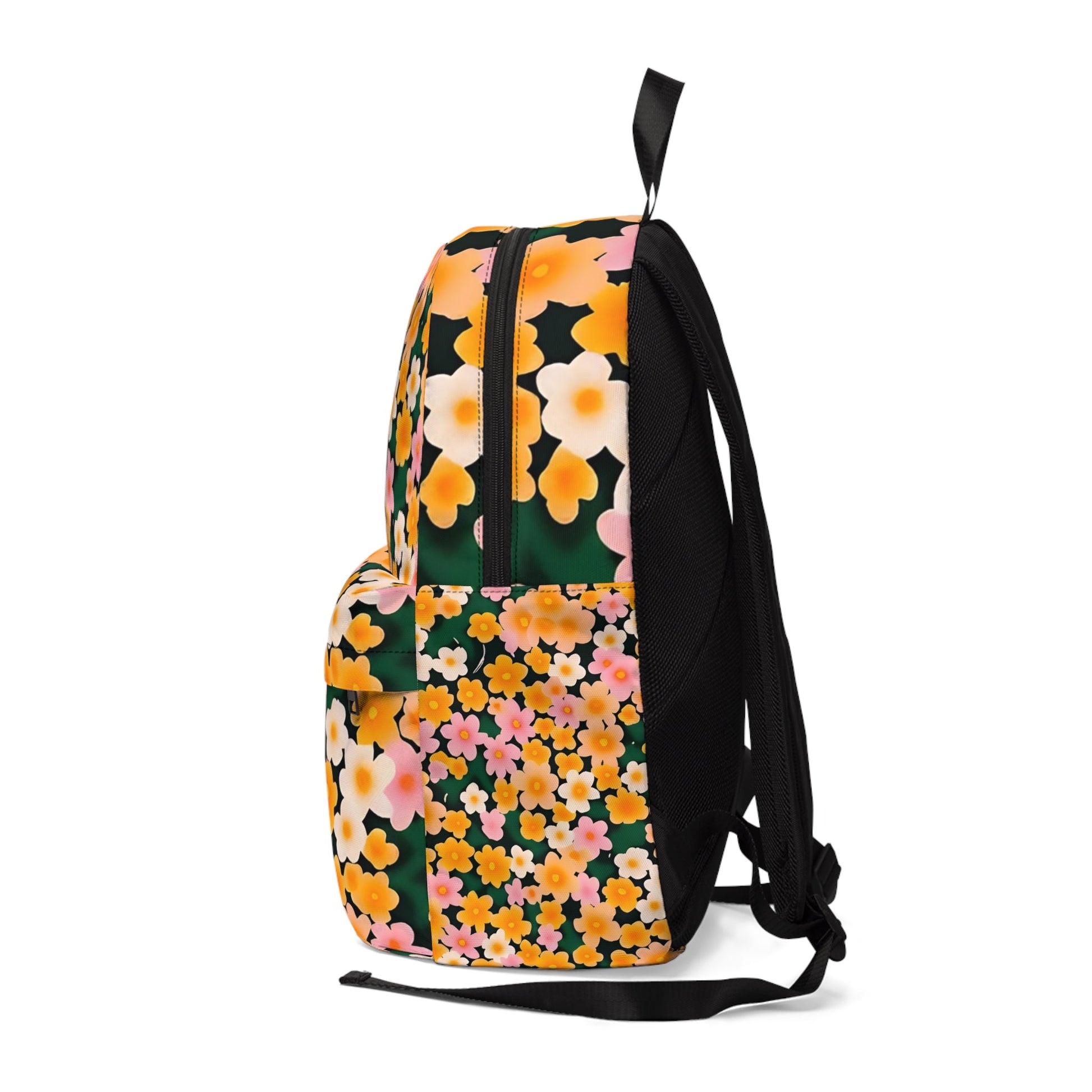Dark Green Floral Backpack, Artsulli - Art is Long, Life is Short, Bags, , , , , , , 