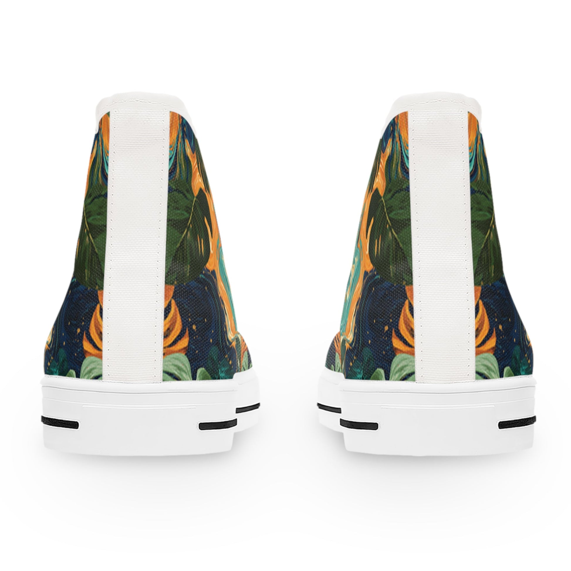 Dark Tropical Leaf High Top Sneakers, Artsulli - Art is Long, Life is Short, Shoes, , , , , , , 