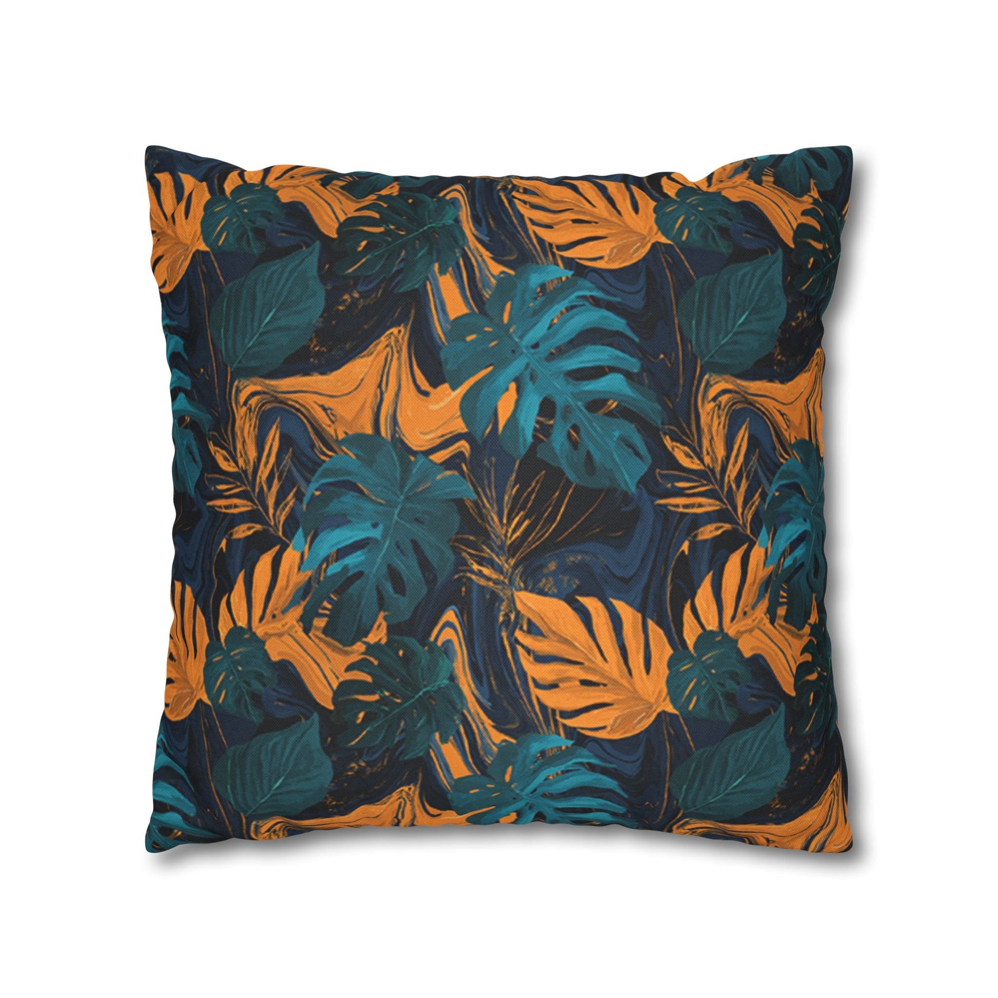 Dark Tropical Leaf Throw Pillow, Artsulli - Art is Long, Life is Short, Home Decor, , , , , , , 