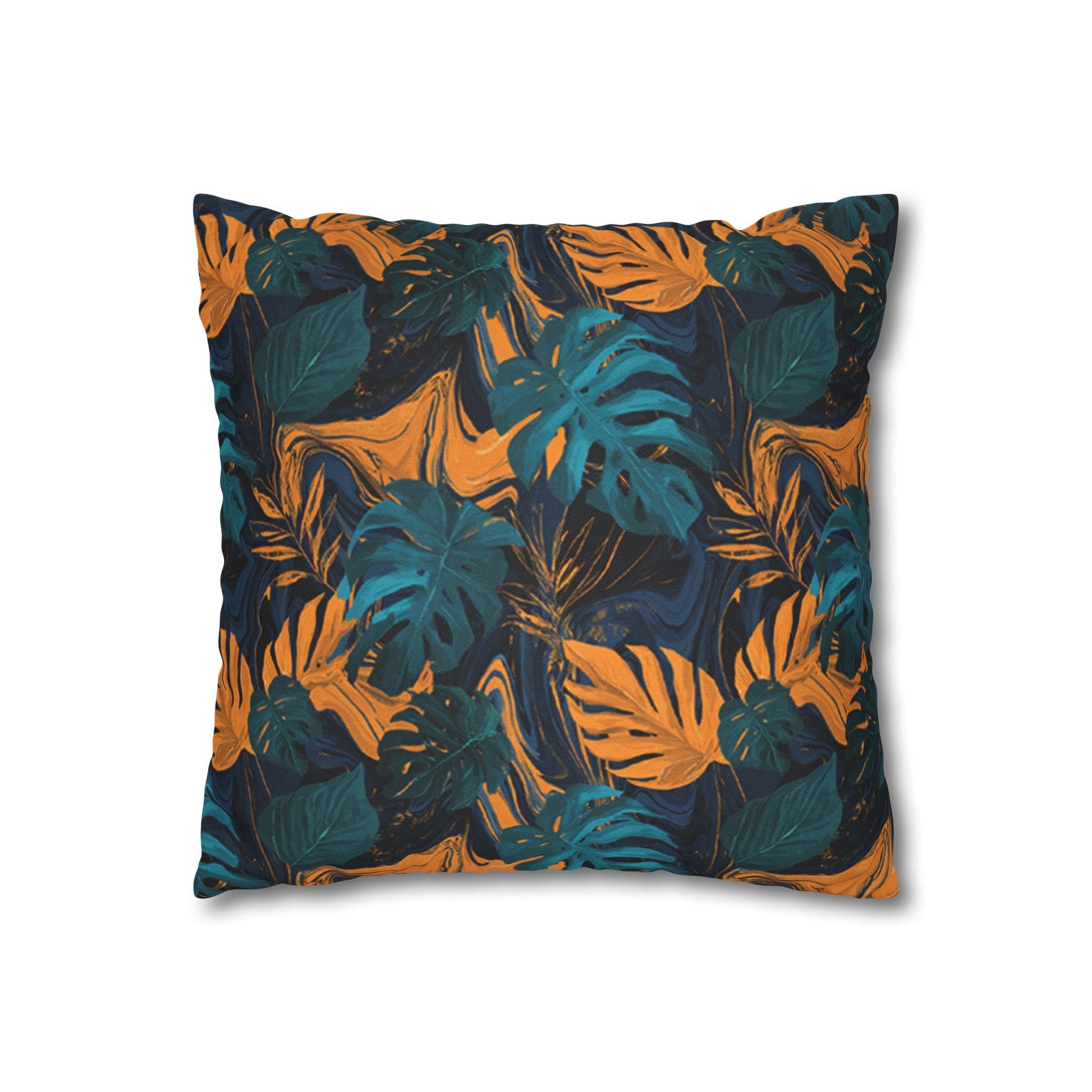 Dark Tropical Leaf Throw Pillow, Artsulli - Art is Long, Life is Short, Home Decor, , , , , , , 