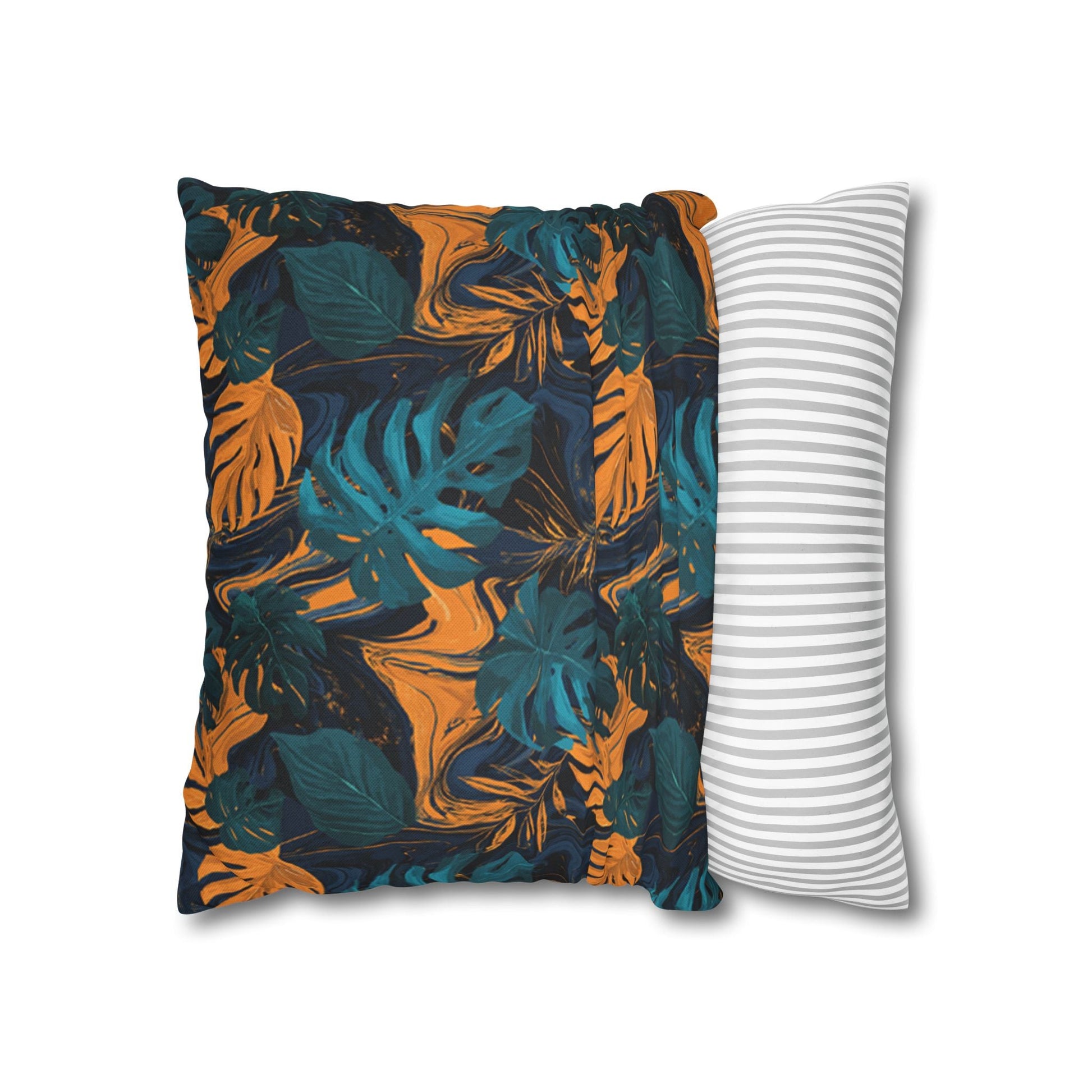 Dark Tropical Leaf Throw Pillow, Artsulli - Art is Long, Life is Short, Home Decor, , , , , , , 
