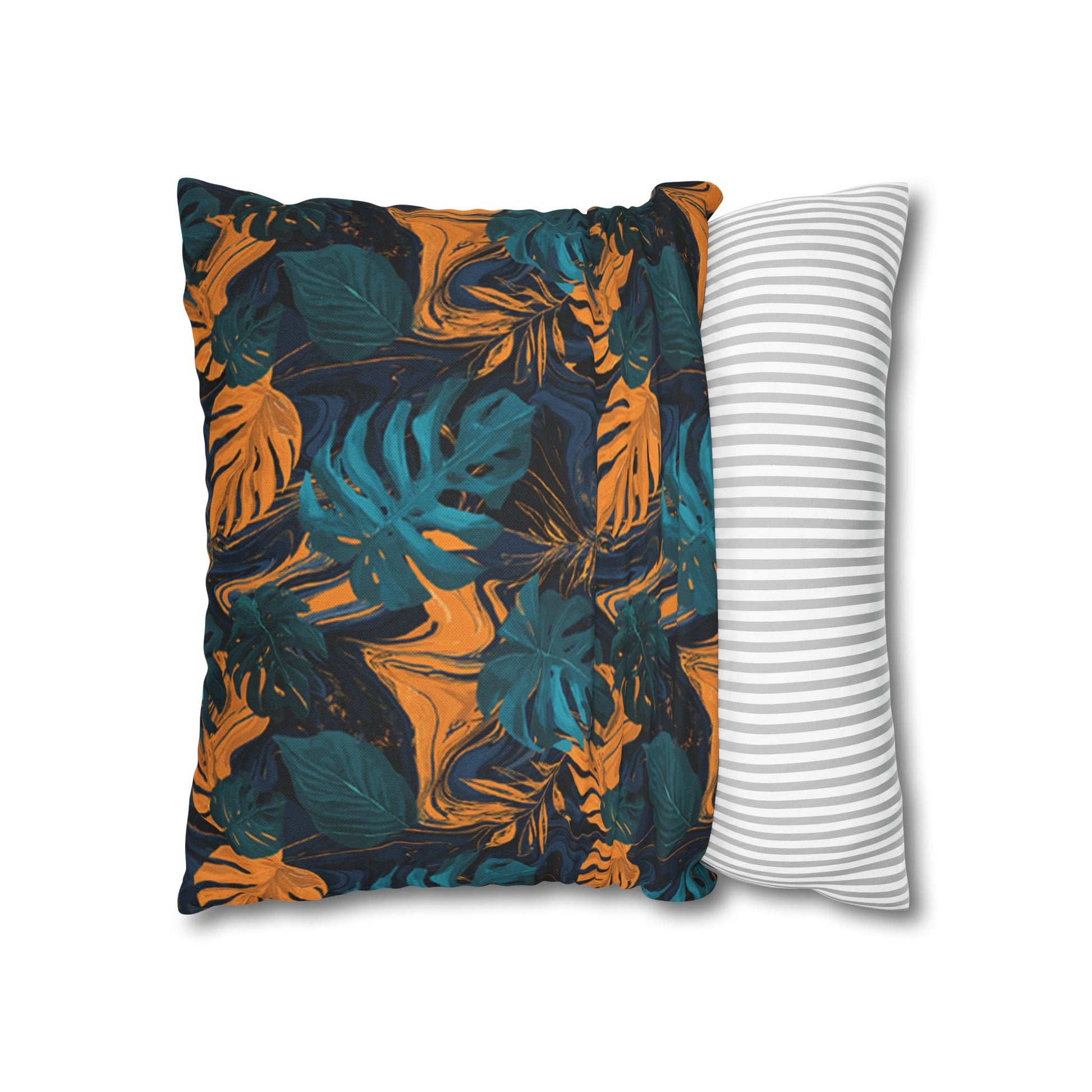 Dark Tropical Leaf Throw Pillow, Artsulli - Art is Long, Life is Short, Home Decor, , , , , , , 