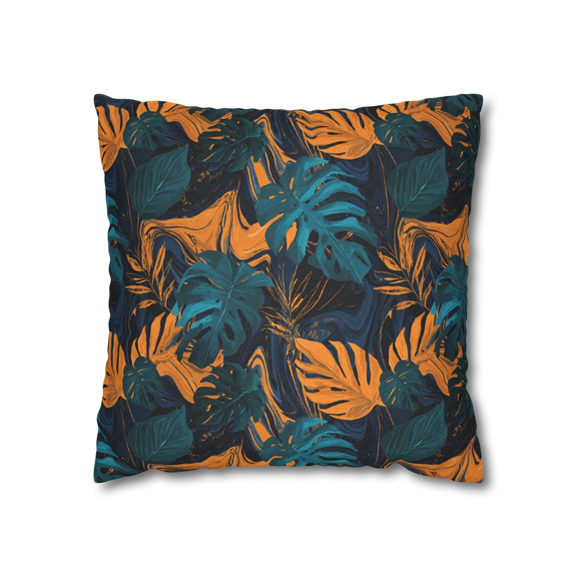 Dark Tropical Leaf Throw Pillow, Artsulli - Art is Long, Life is Short, Home Decor, Size, 16" × 16", , , , , 15623671652922158999