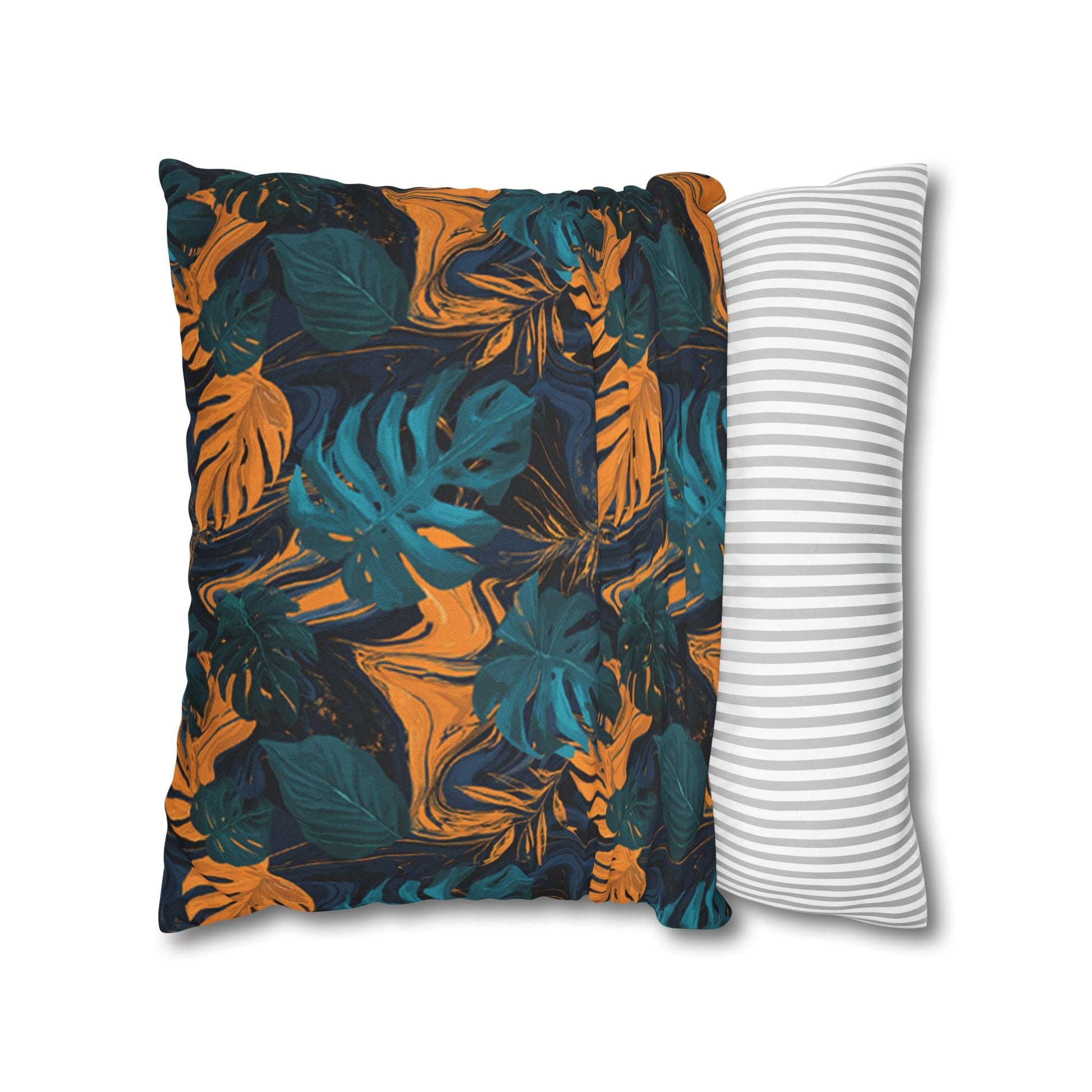 Dark Tropical Leaf Throw Pillow, Artsulli - Art is Long, Life is Short, Home Decor, , , , , , , 