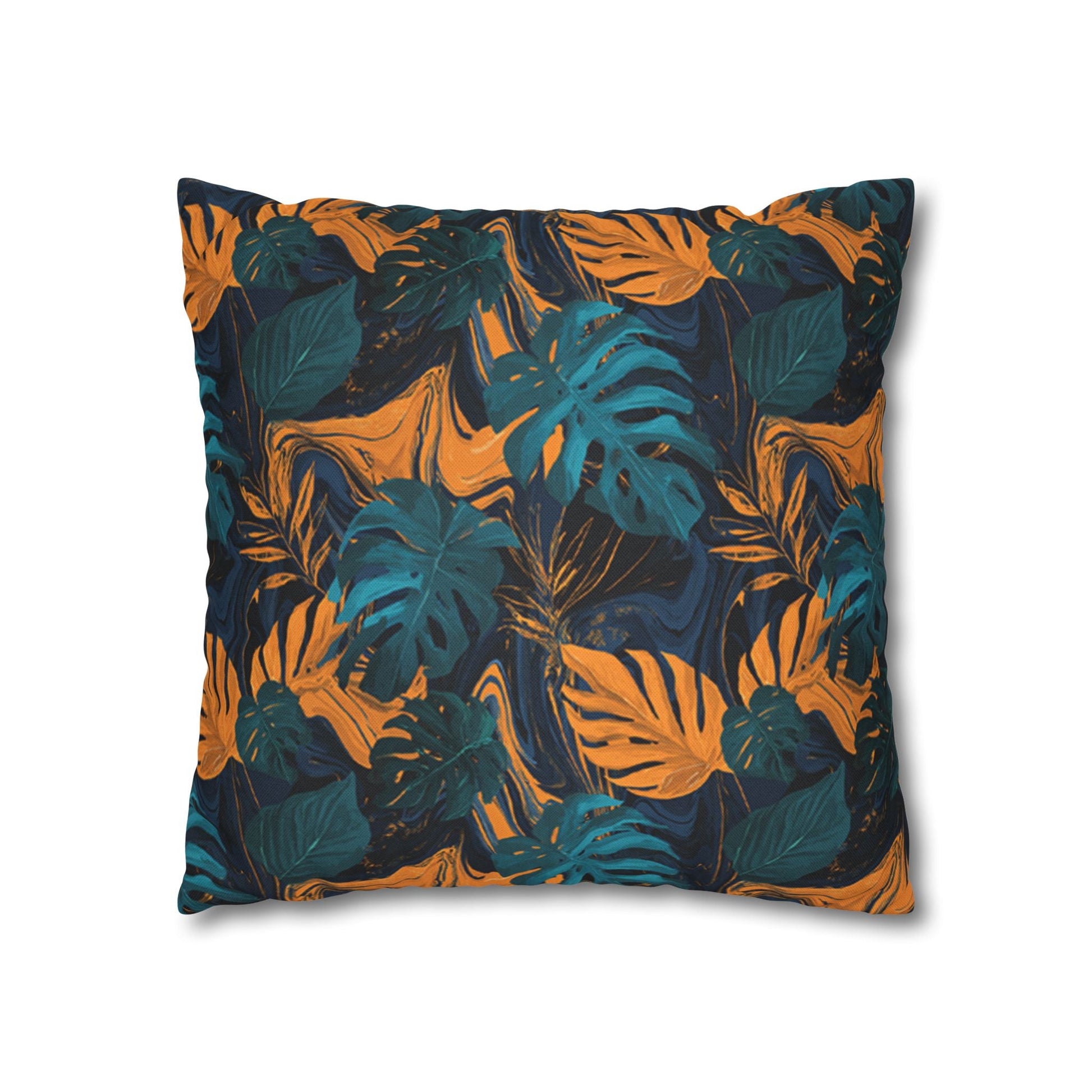Dark Tropical Leaf Throw Pillow, Artsulli - Art is Long, Life is Short, Home Decor, , , , , , , 