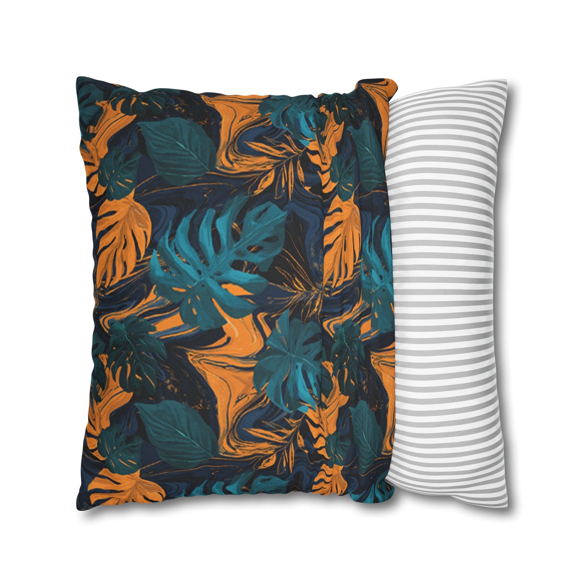 Dark Tropical Leaf Throw Pillow, Artsulli - Art is Long, Life is Short, Home Decor, , , , , , , 