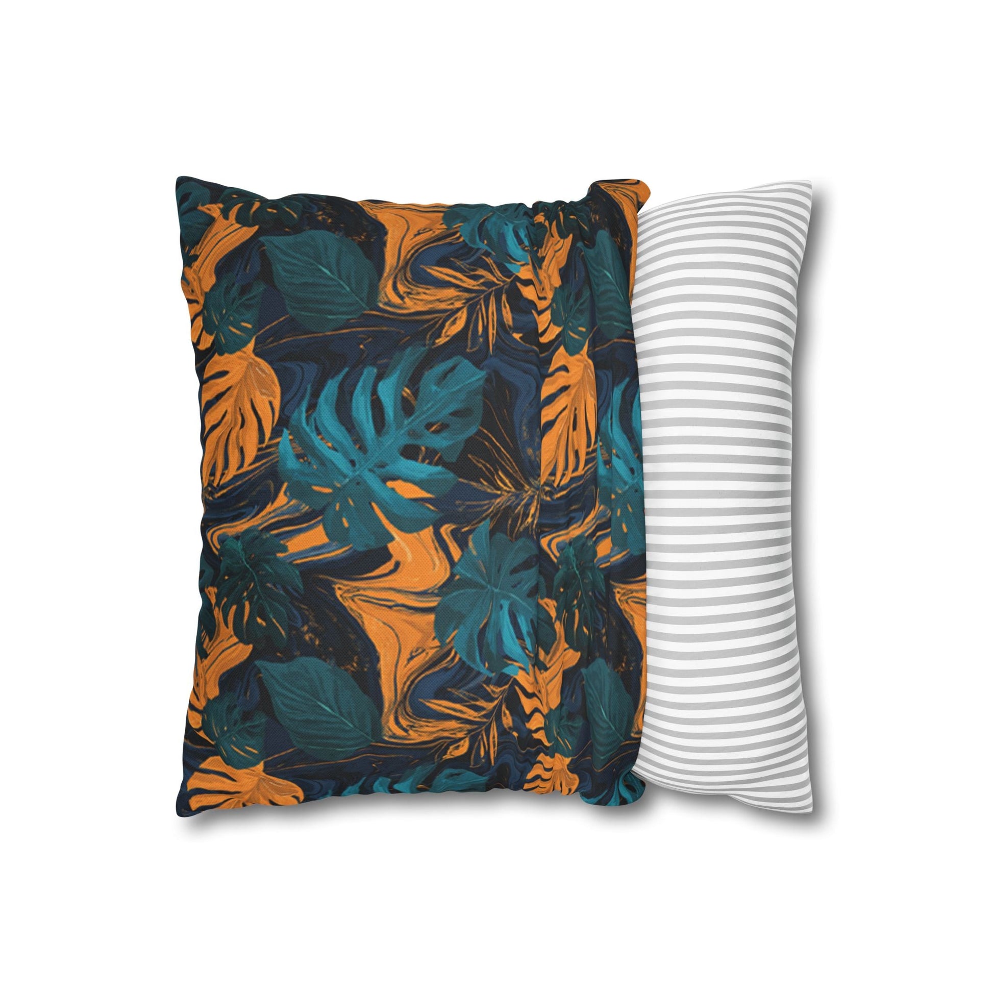 Dark Tropical Leaf Throw Pillow, Artsulli - Art is Long, Life is Short, Home Decor, , , , , , , 