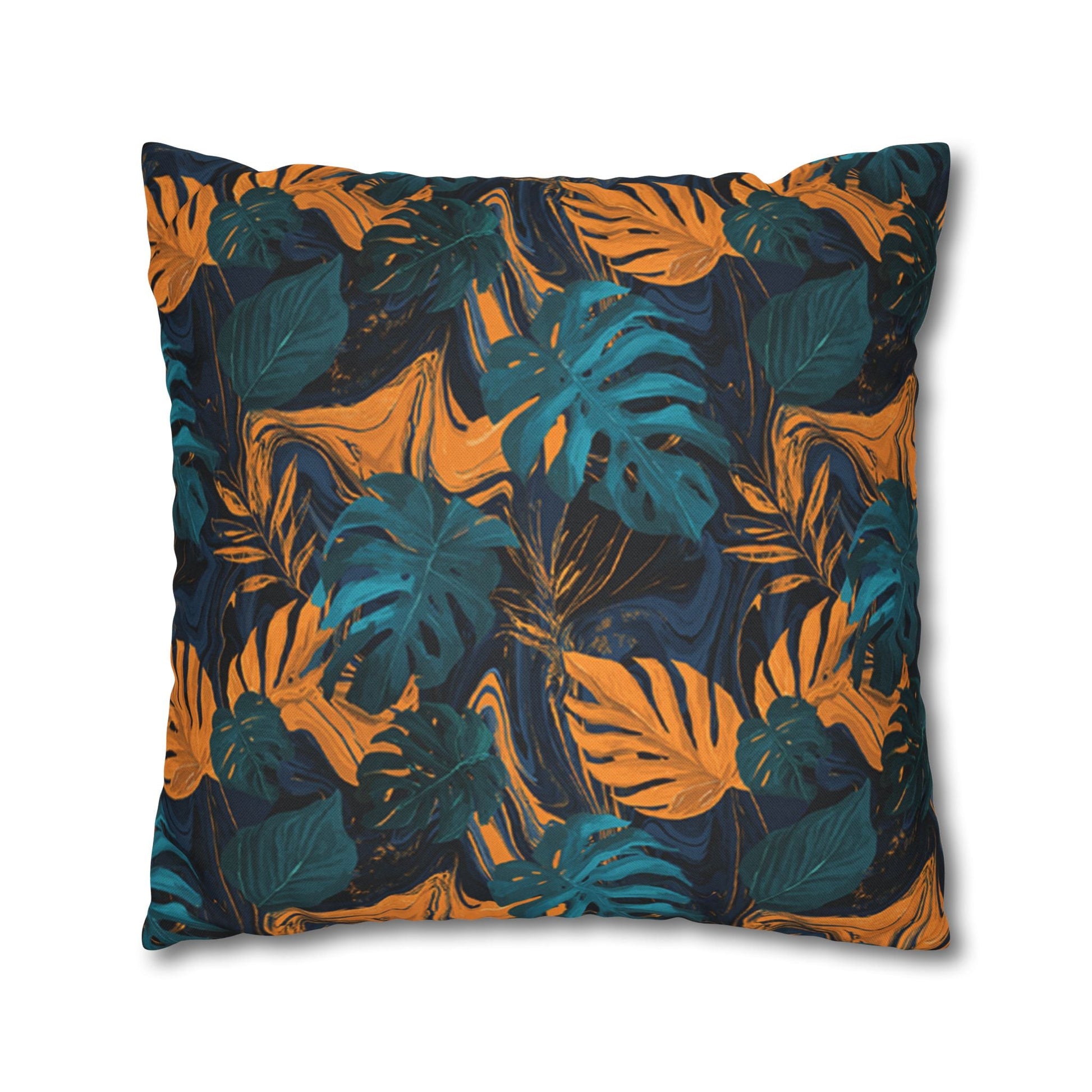 Dark Tropical Leaf Throw Pillow, Artsulli - Art is Long, Life is Short, Home Decor, , , , , , , 