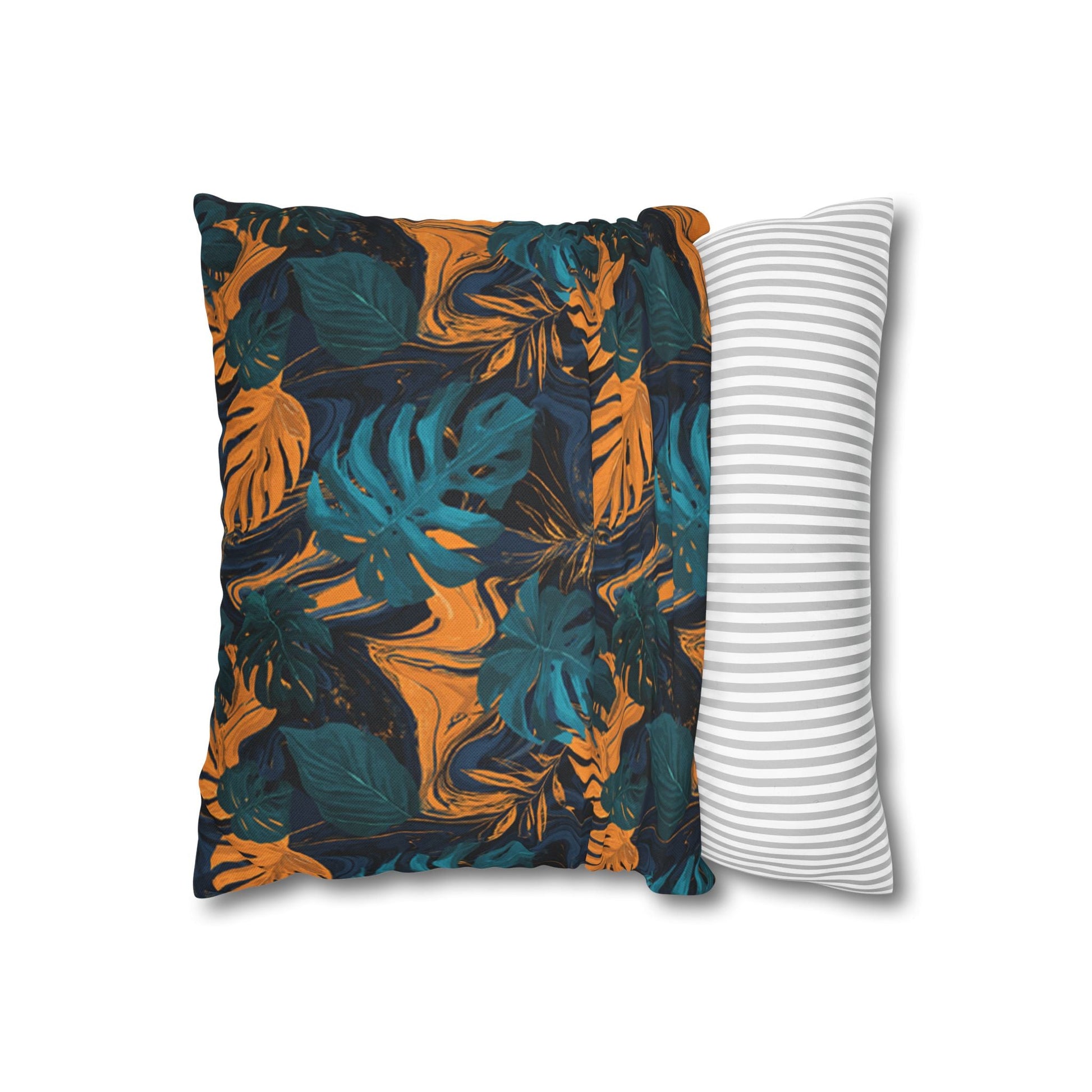 Dark Tropical Leaf Throw Pillow, Artsulli - Art is Long, Life is Short, Home Decor, , , , , , , 