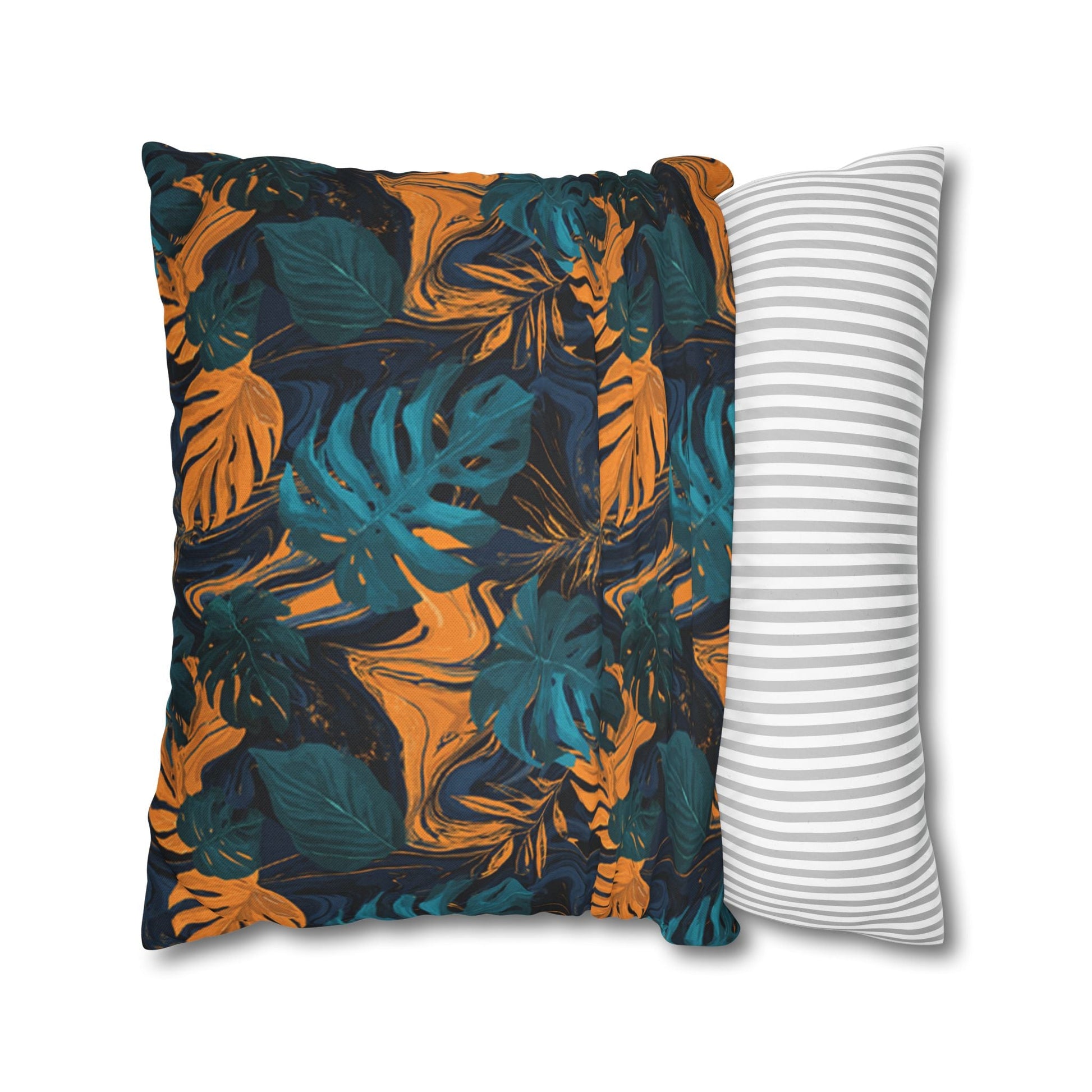 Dark Tropical Leaf Throw Pillow, Artsulli - Art is Long, Life is Short, Home Decor, , , , , , , 