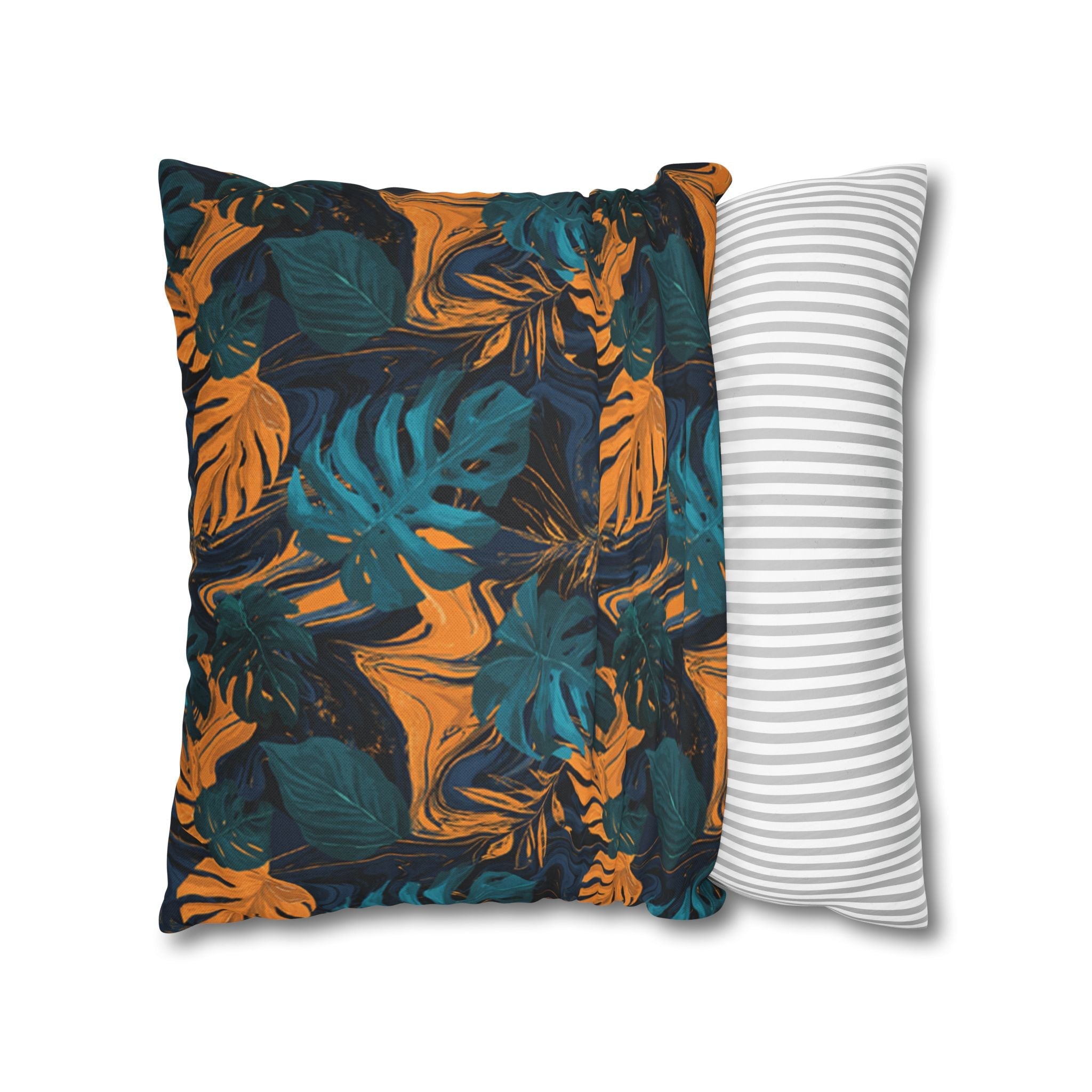 Dark Tropical Leaf Throw Pillow, Artsulli - Art is Long, Life is Short, Home Decor, , , , , , , 