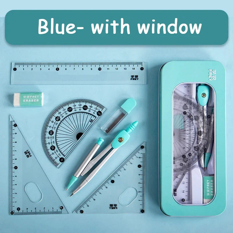 Buy The Best By Artsulli - Art is Long Life Short - 7 Pcs/set Mathematical Rulers Set Multi-function Professional Compass Ruler Drawing