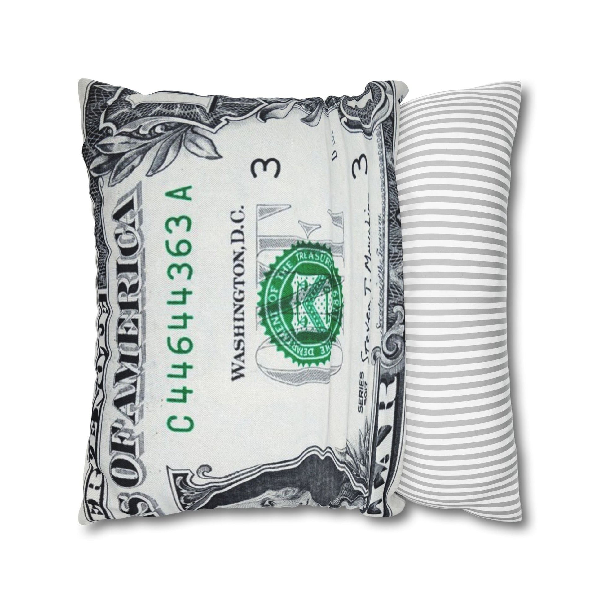 Dollar Bill Throw Pillowcase, Artsulli - Art is Long, Life is Short, Home Decor, , , , , , , 