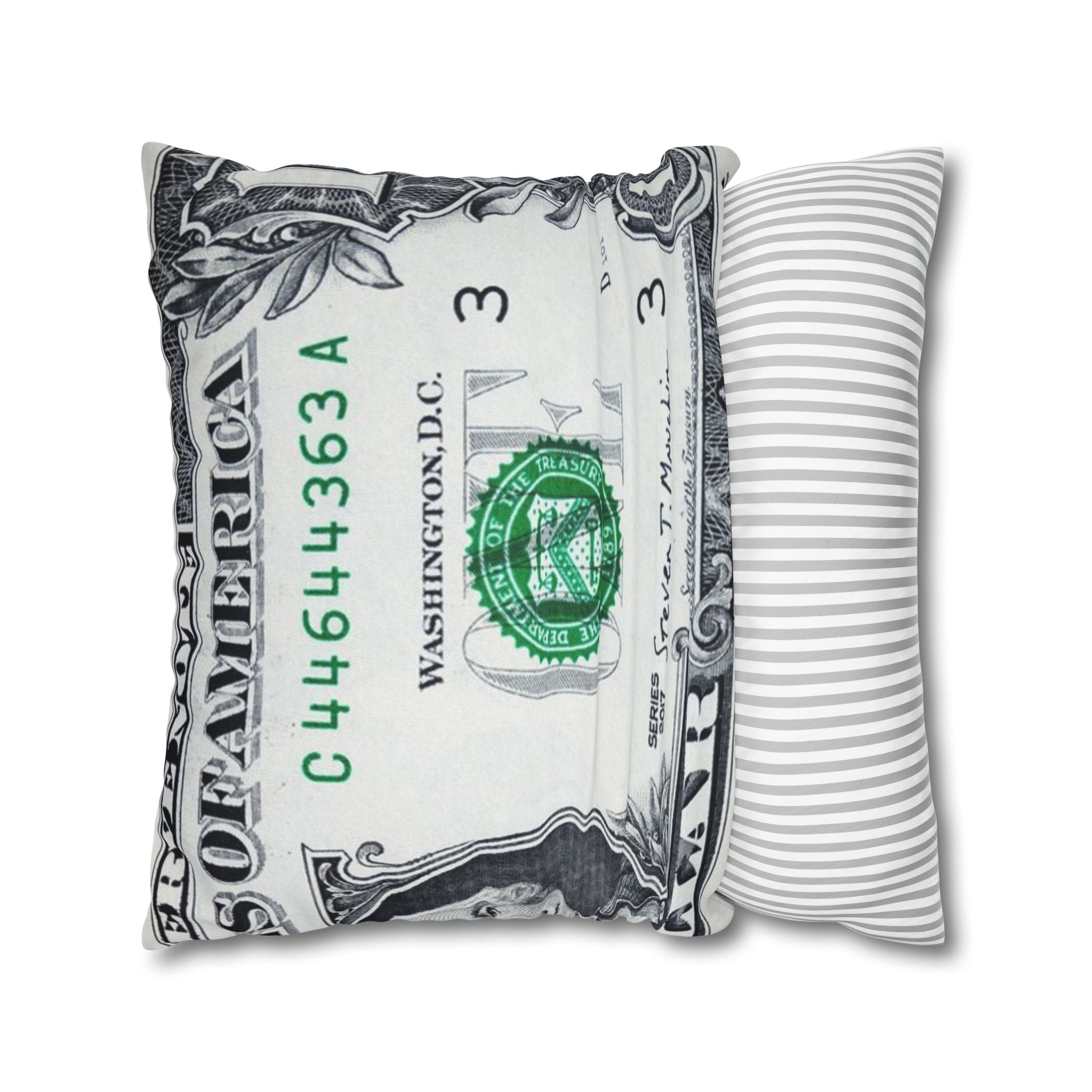 Dollar Bill Throw Pillowcase, Artsulli - Art is Long, Life is Short, Home Decor, , , , , , , 