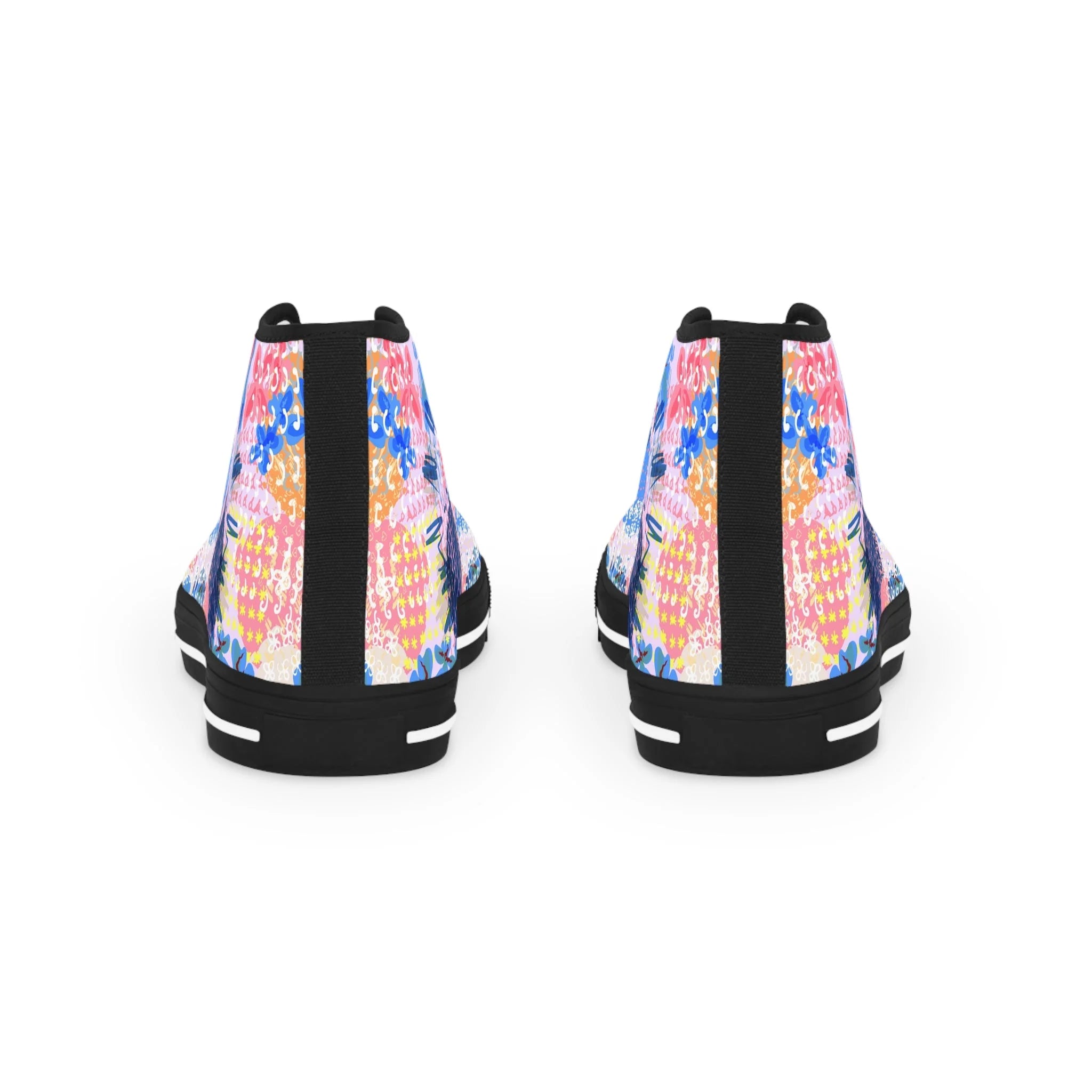 Doodle Art Men's Blue High Top Breathable Polyester Canvas Sneakers, Artsulli - Art is Long, Life is Short, Shoes, , , , , , , 