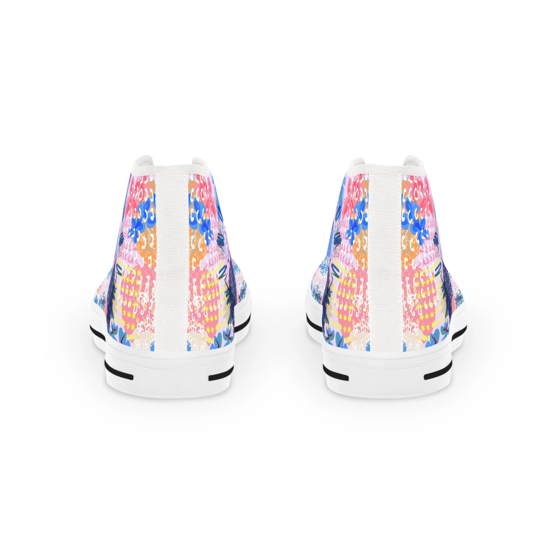Doodle Art Men's Blue High Top Breathable Polyester Canvas Sneakers, Artsulli - Art is Long, Life is Short, Shoes, , , , , , , 