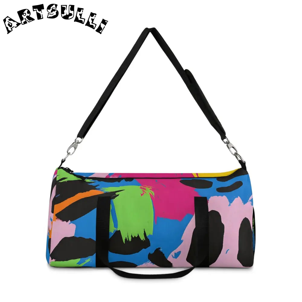 Durable Abstract Print Duffel Bag, Artsulli - Art is Long, Life is Short, Bags, , , , , , , 