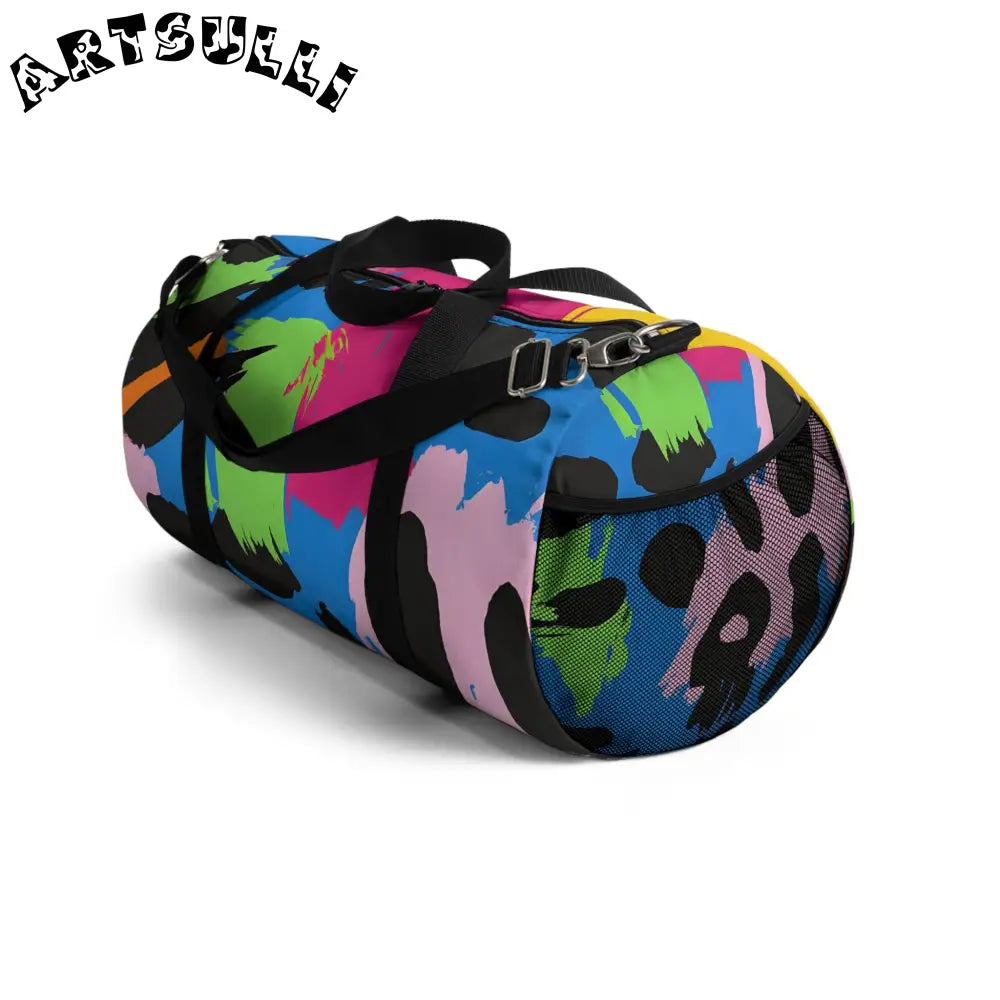 Durable Abstract Print Duffel Bag, Artsulli - Art is Long, Life is Short, Bags, , , , , , , 
