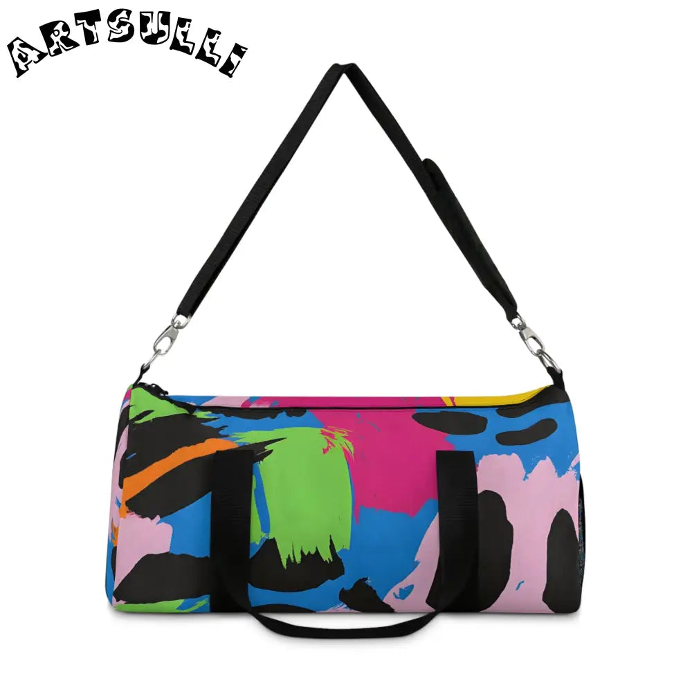 Durable Abstract Print Duffel Bag, Artsulli - Art is Long, Life is Short, Bags, , , , , , , 