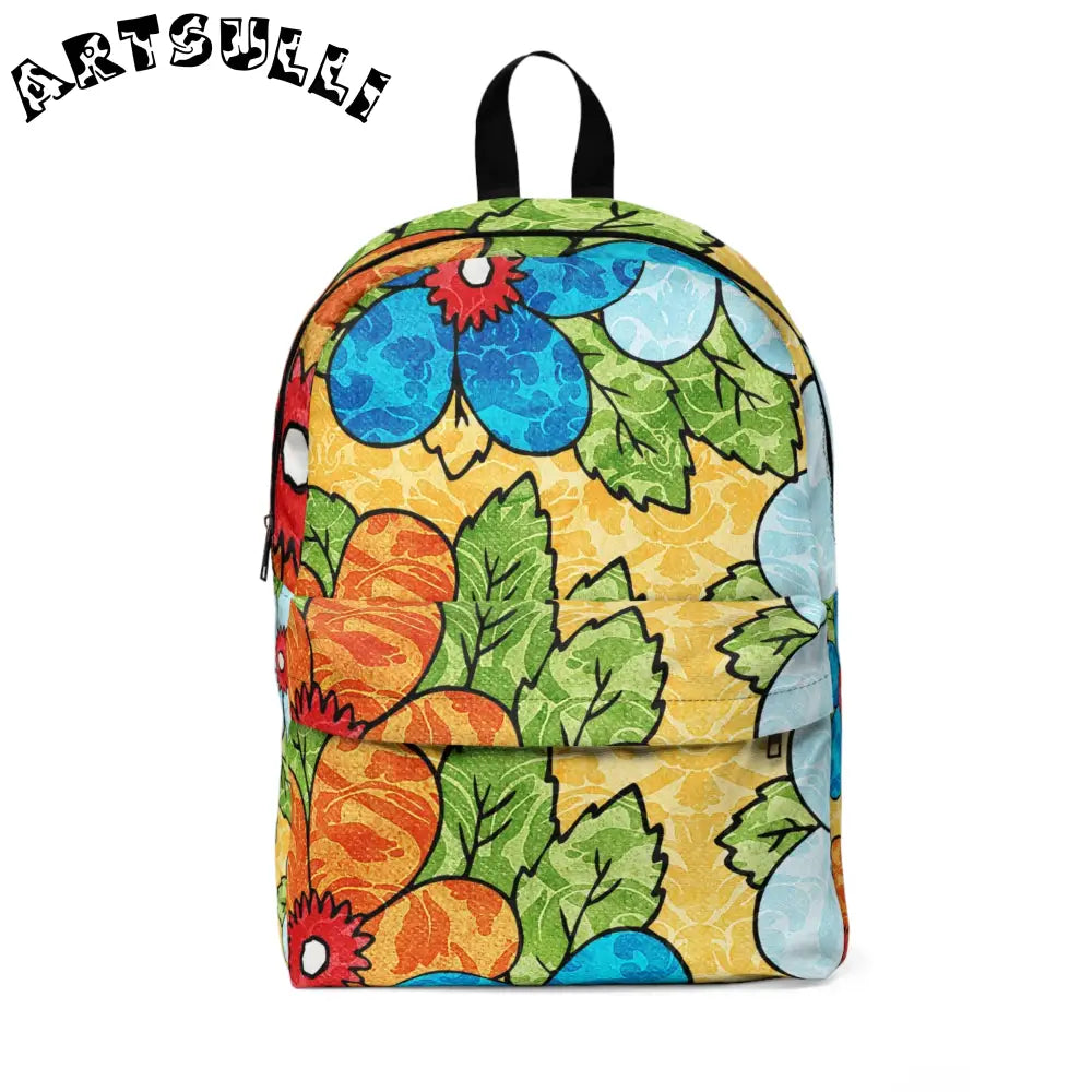 Durable Floral Backpack for All Day Carrying Comfort, Artsulli - Art is Long, Life is Short, Bags, Size, One size, , , , , 19357360470305334485