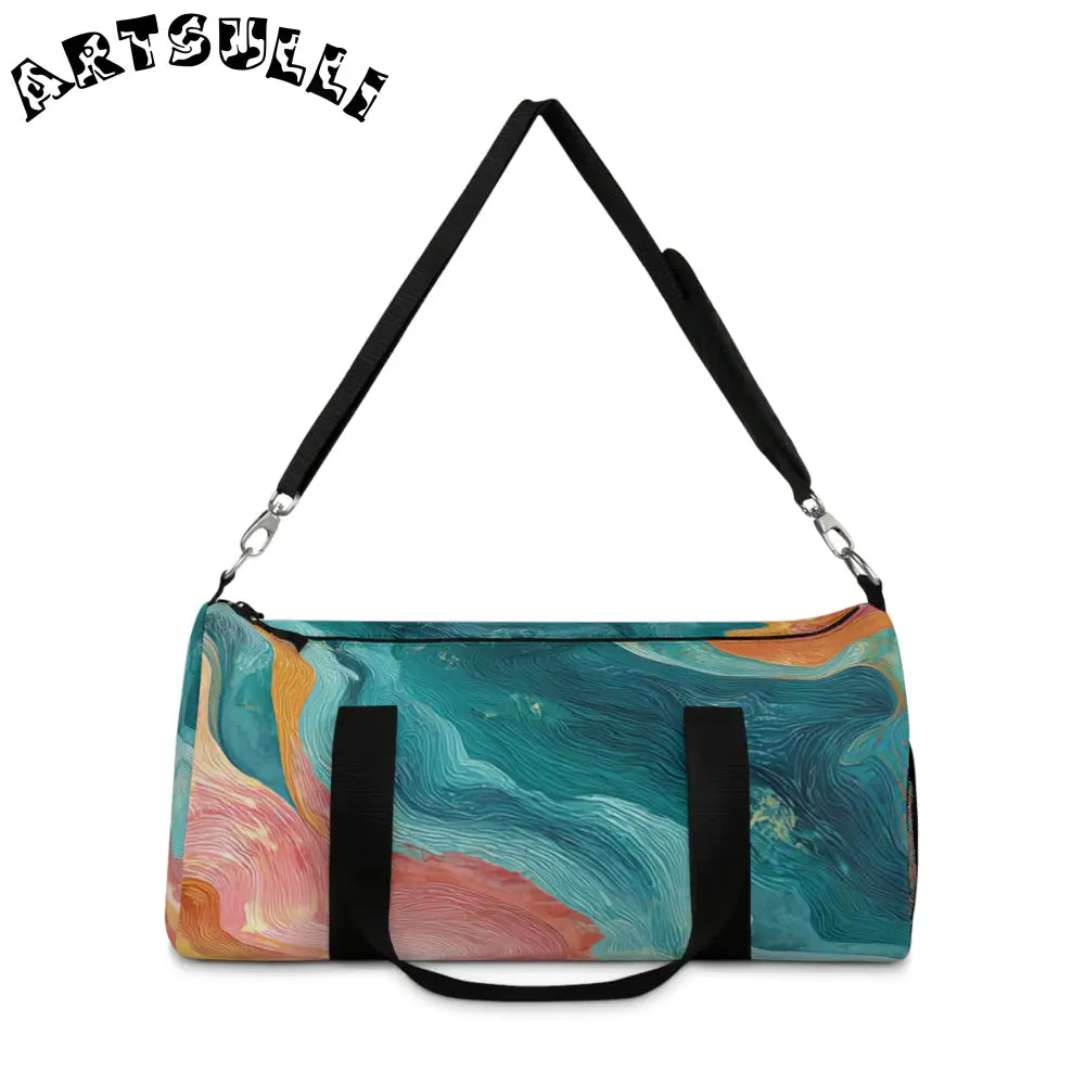 Durable Liquid Marble Spill Duffel Bag, Artsulli - Art is Long, Life is Short, Bags, , , , , , , 