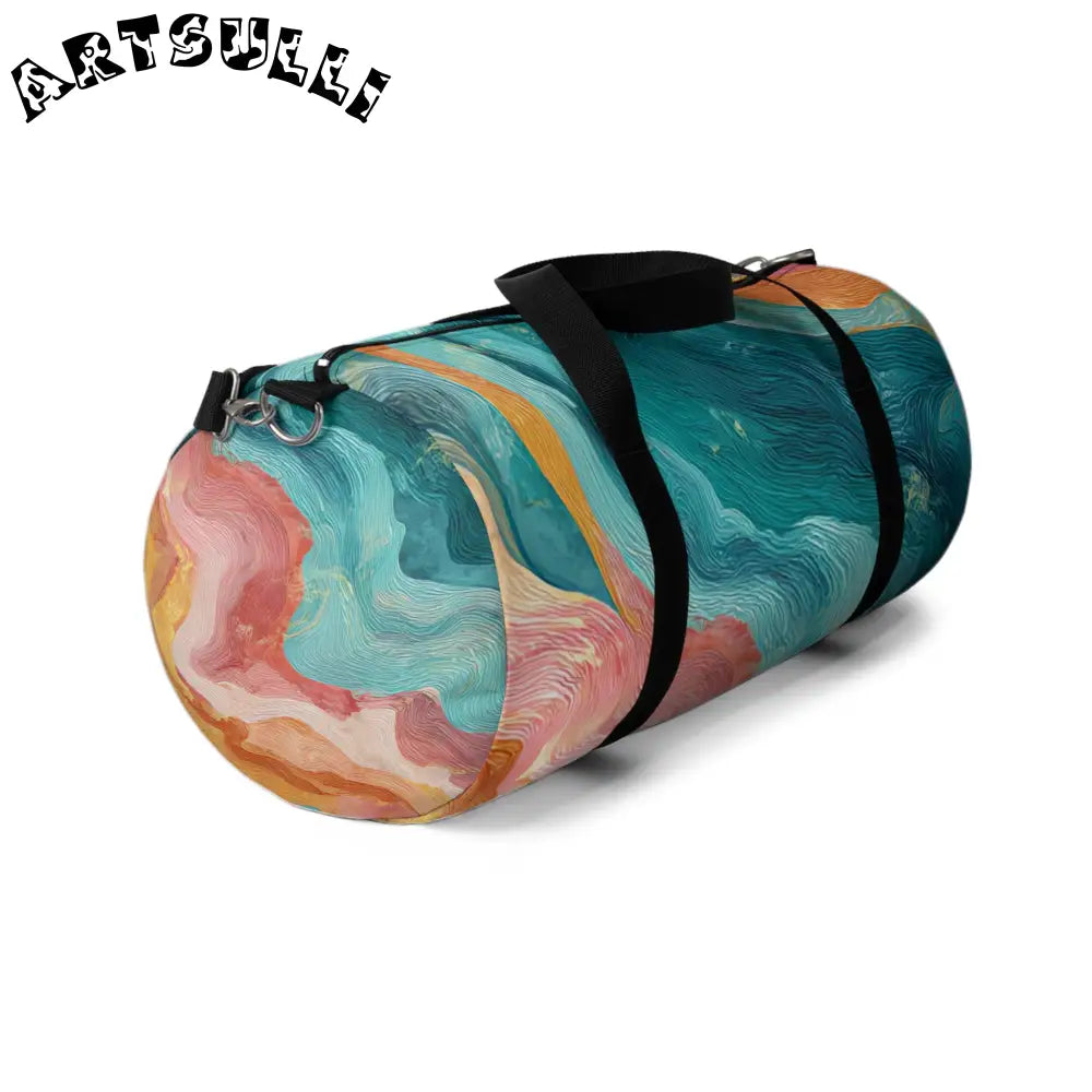 Durable Liquid Marble Spill Duffel Bag, Artsulli - Art is Long, Life is Short, Bags, , , , , , , 