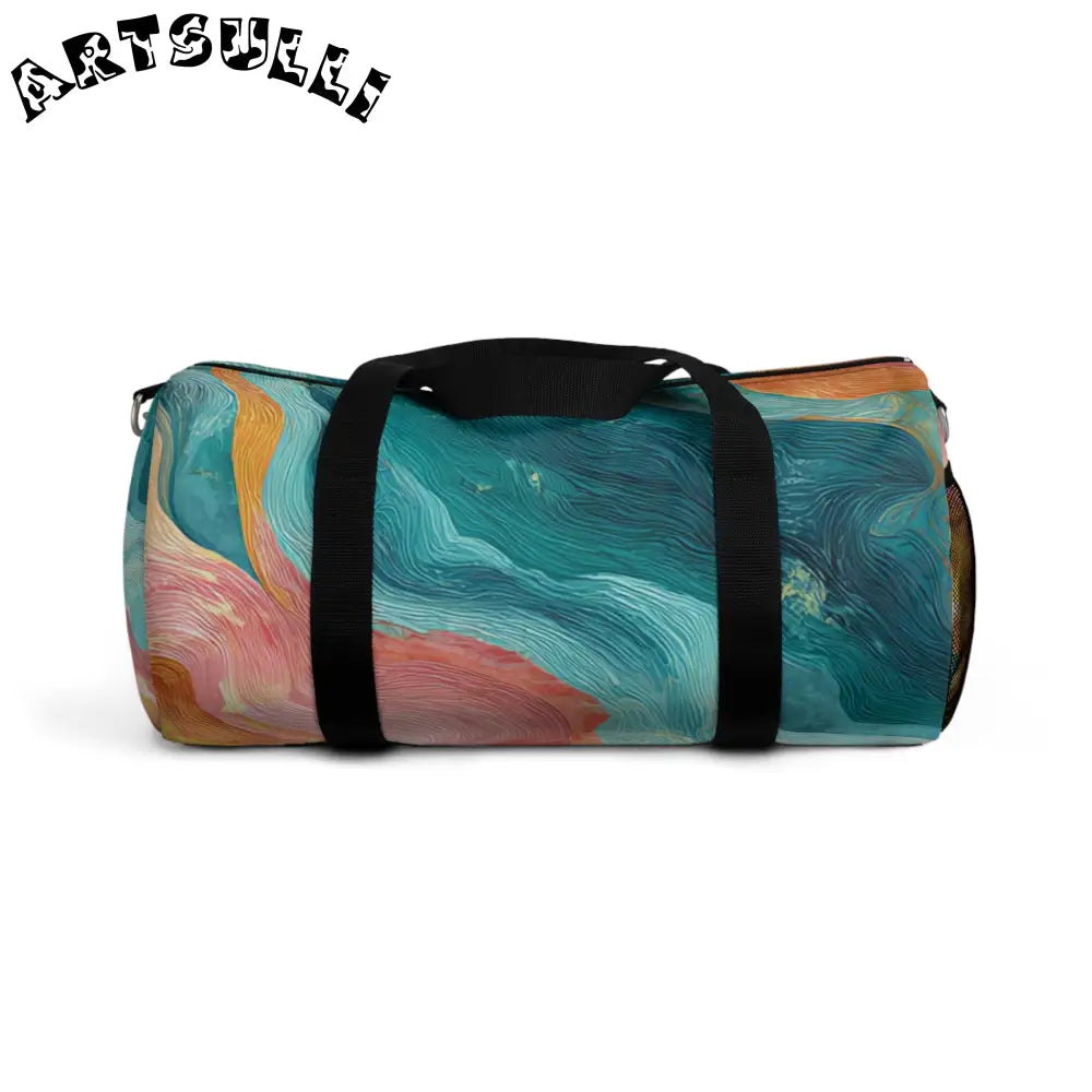 Durable Liquid Marble Spill Duffel Bag, Artsulli - Art is Long, Life is Short, Bags, Size, Small, , , , , 10715570260865976779