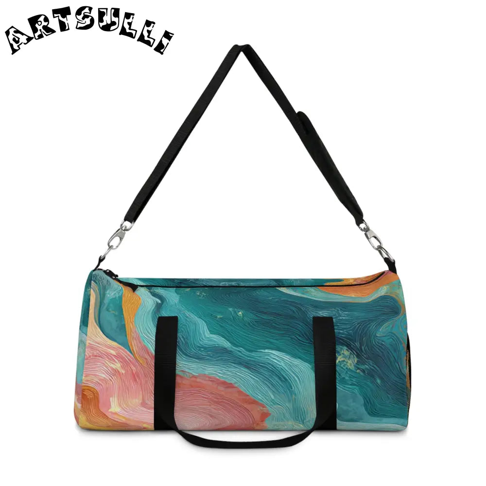 Durable Liquid Marble Spill Duffel Bag, Artsulli - Art is Long, Life is Short, Bags, , , , , , , 