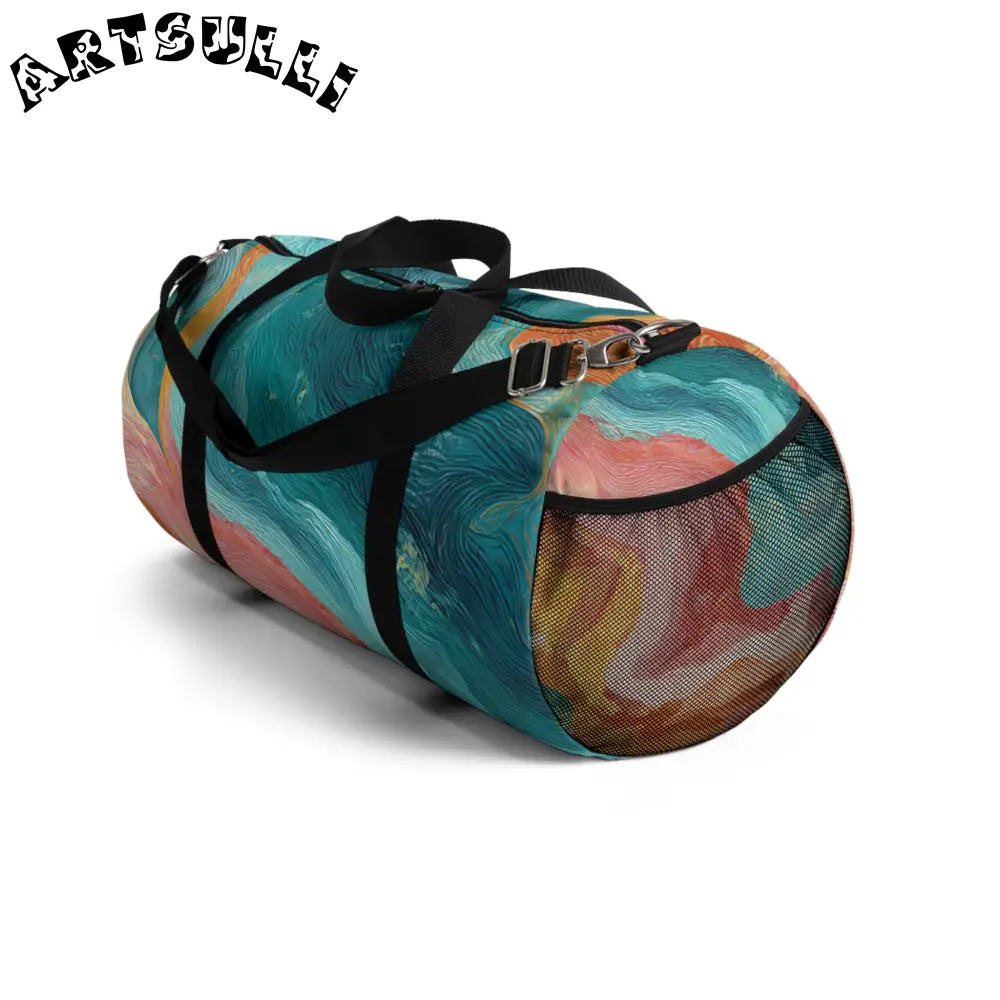 Durable Liquid Marble Spill Duffel Bag, Artsulli - Art is Long, Life is Short, Bags, , , , , , , 