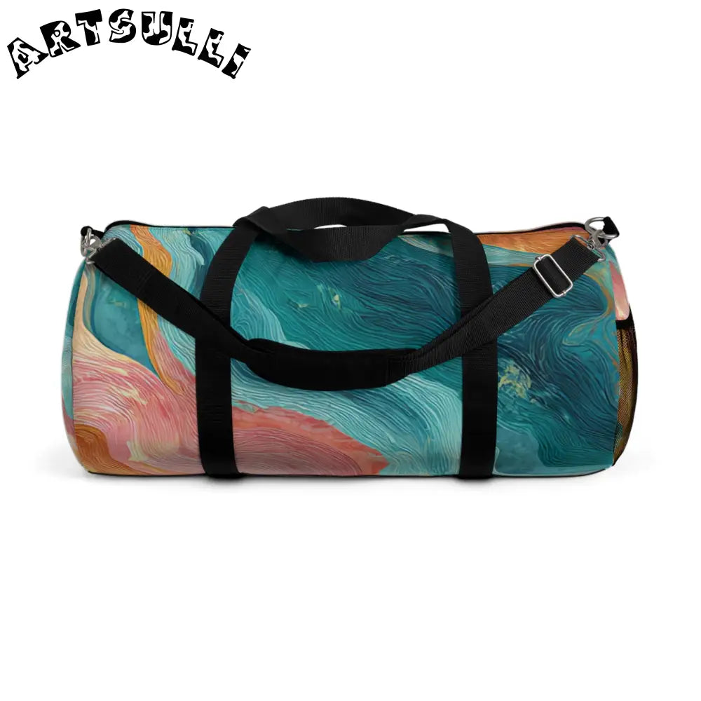Durable Liquid Marble Spill Duffel Bag, Artsulli - Art is Long, Life is Short, Bags, Size, Large, , , , , 30041701312754218465