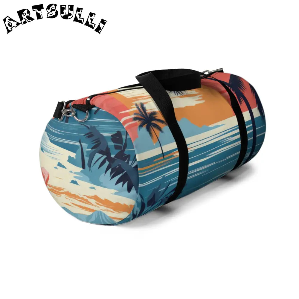 Durable Overlapping Circles Sunset Duffel Bag, Artsulli - Art is Long, Life is Short, Bags, , , , , , , 