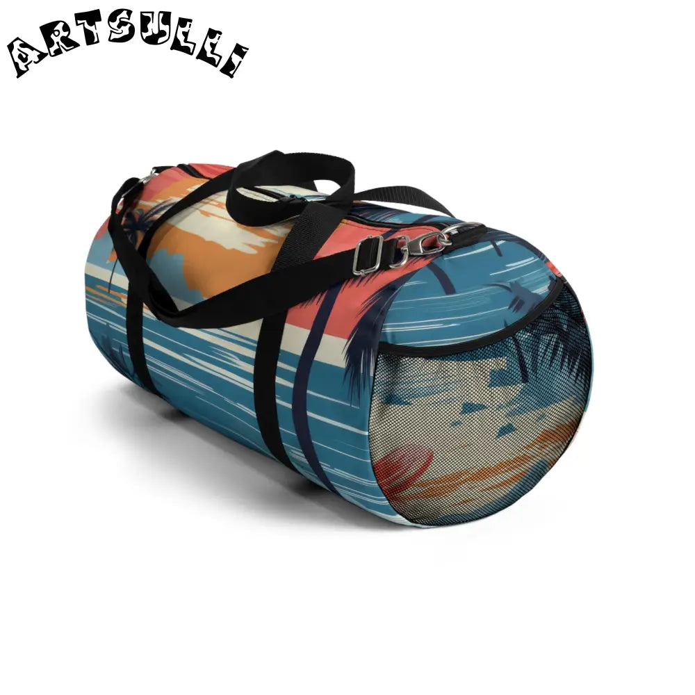 Durable Overlapping Circles Sunset Duffel Bag, Artsulli - Art is Long, Life is Short, Bags, , , , , , , 