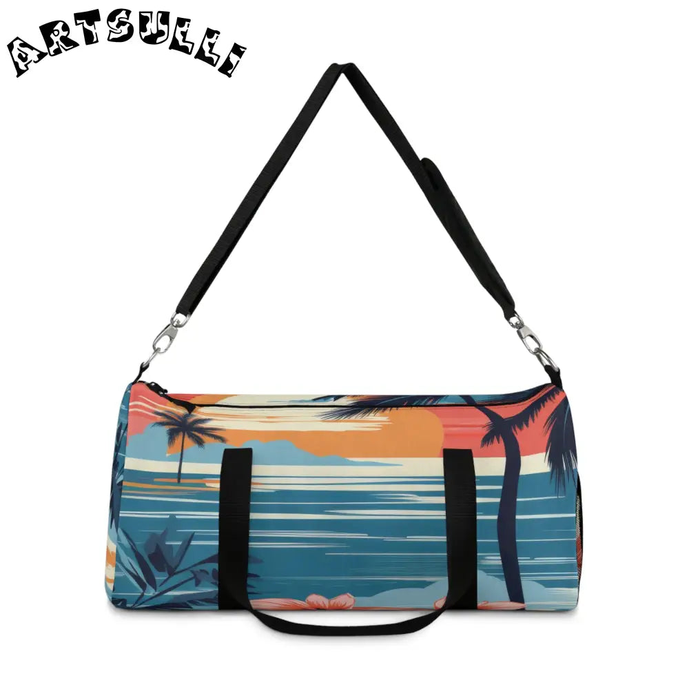 Durable Overlapping Circles Sunset Duffel Bag, Artsulli - Art is Long, Life is Short, Bags, , , , , , , 
