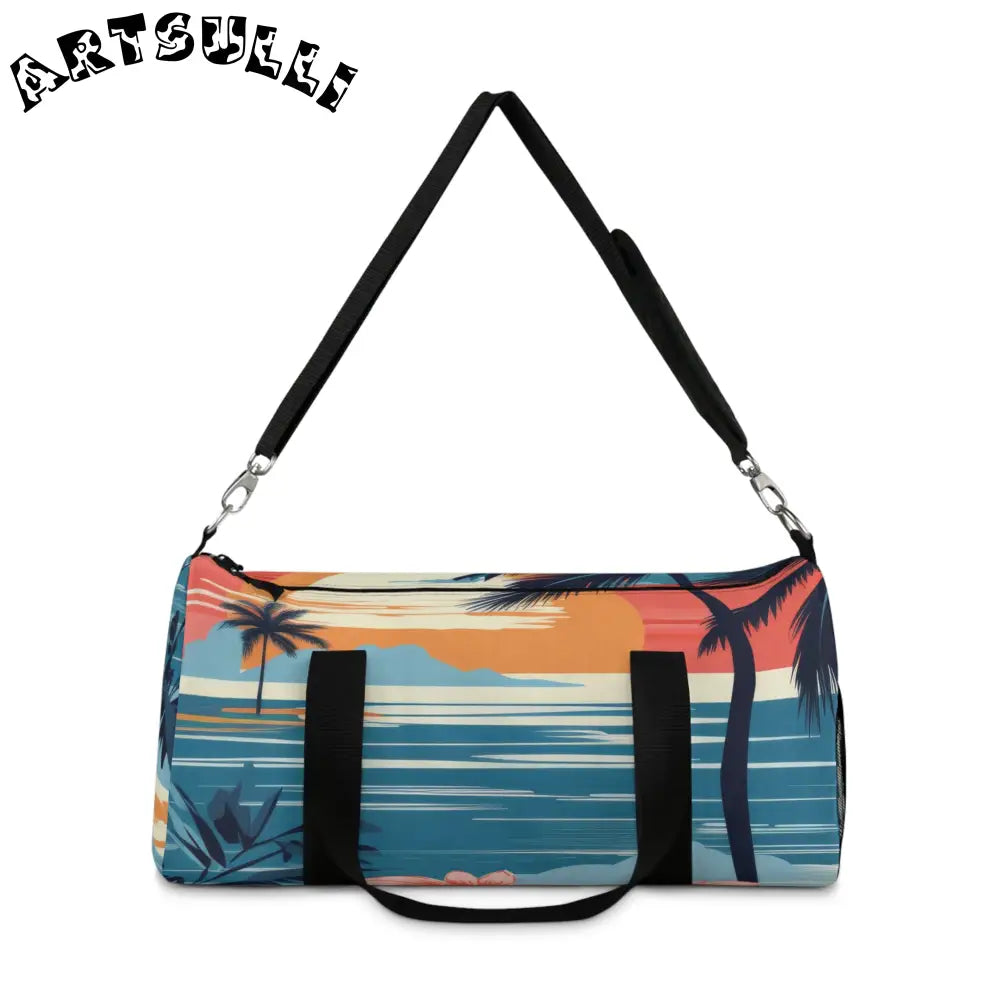 Durable Overlapping Circles Sunset Duffel Bag, Artsulli - Art is Long, Life is Short, Bags, , , , , , , 
