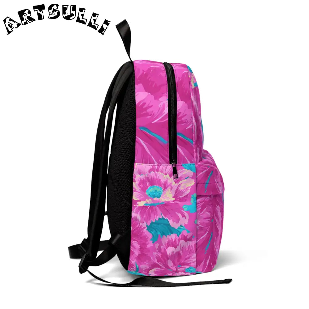JAKKOUTTHEBXX Durable Pink Floral Backpack for All Day Carrying Comfort 2025