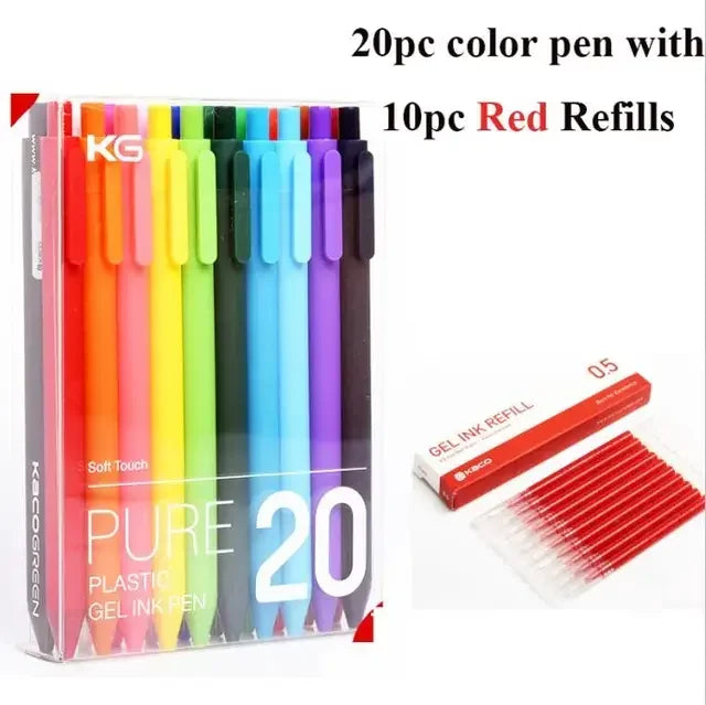 Buy The Best By Artsulli - Art is Long Life Short - KACO 20pc/lot Gel Pen 0.5mm Retro Candy Color Writing Tools with Colored Ink Hand