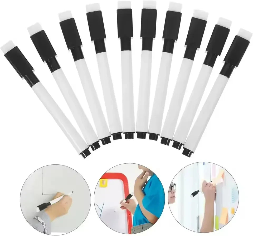 Buy The Best By Artsulli - Art is Long Life Short - Whiteboard Marker Pen Black Dry Erase Caps 2 in 1 Markers Writing Drawing Pens