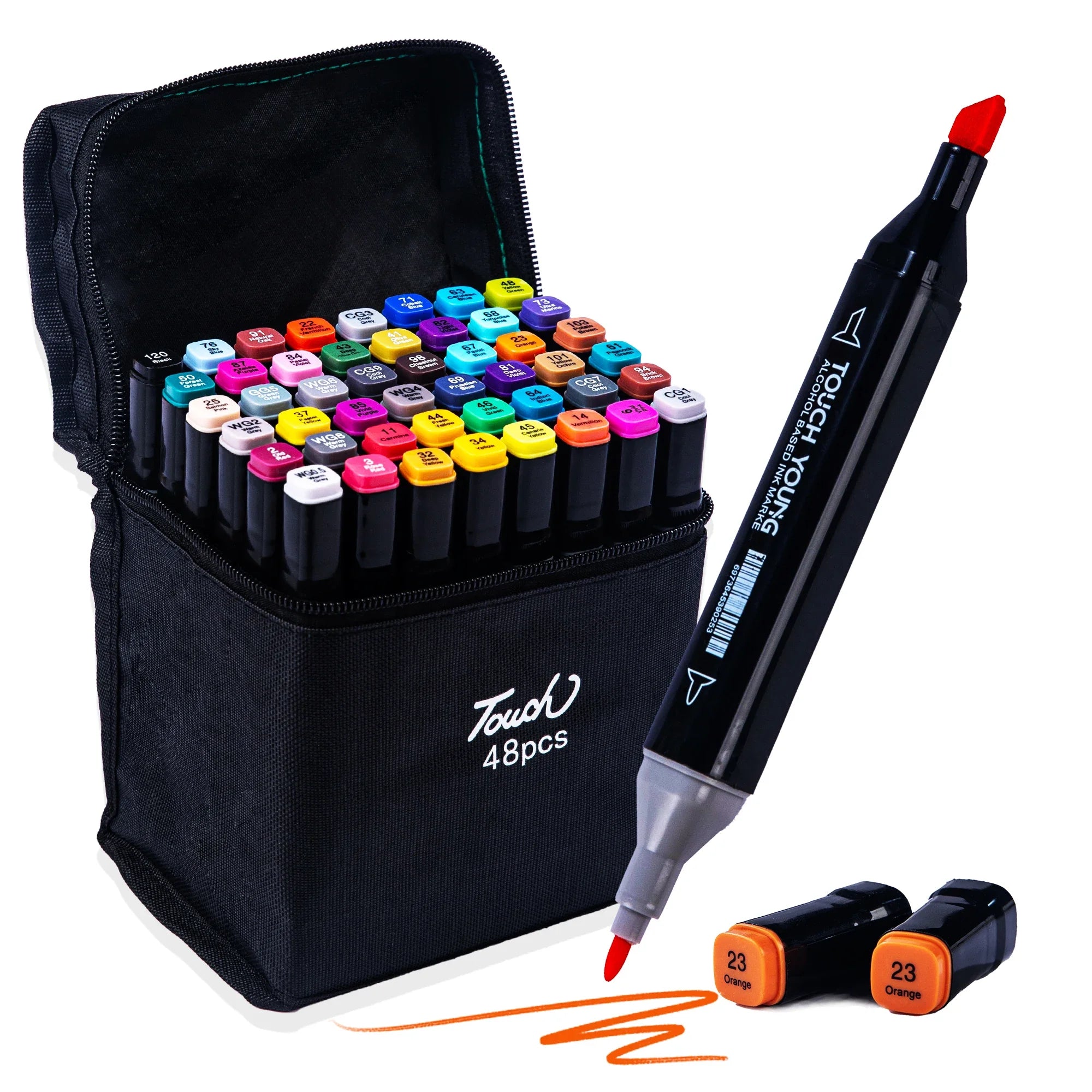 24-80 Colors Double Headed Oily Art Marker Pen Set for Draw Sketching Oily Tip Based Markers Graffiti Manga School Art Supplies