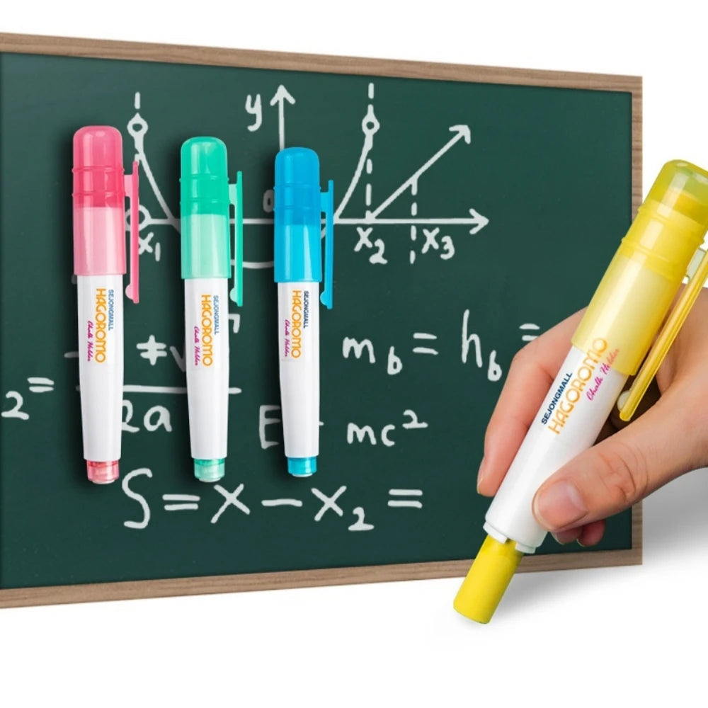 Magnetic Durable Chalk Holder Clip for Teacher Writing Drawing Not Dirty Hand Plastic Chalk Clip Extender School Office Supplies