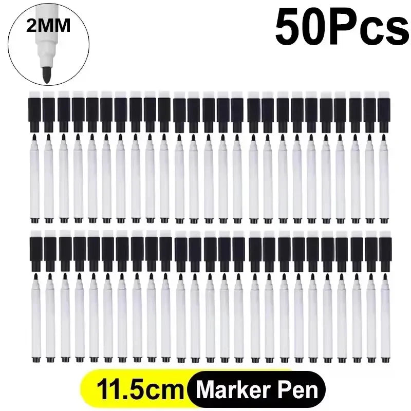 Buy The Best By Artsulli - Art is Long Life Short - Whiteboard Marker Pen Black Dry Erase Caps 2 in 1 Markers Writing Drawing Pens