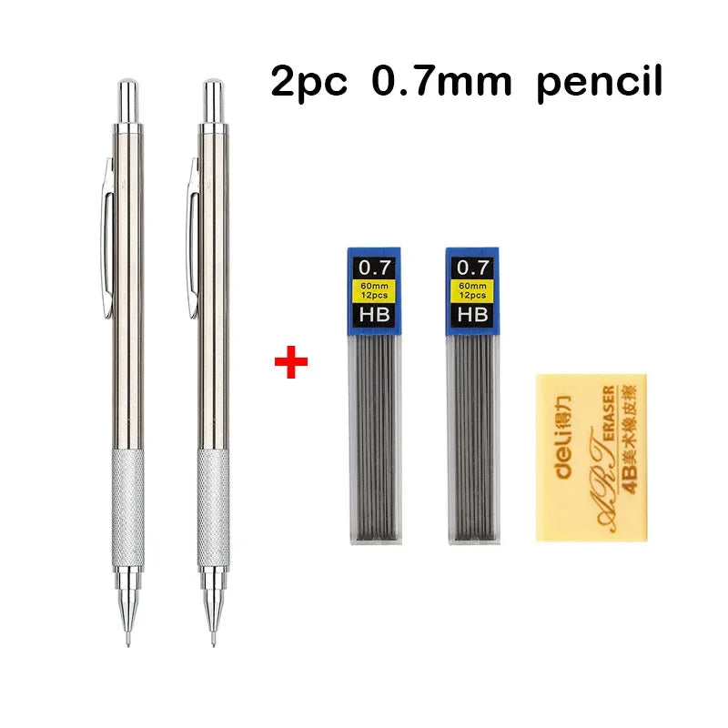 Buy The Best By Artsulli - Art is Long Life Short - Mechanical Pencil Set 0.3 0.5 0.7 0.9 1.3 2.0mm Full Metal Drawing Painting Automatic