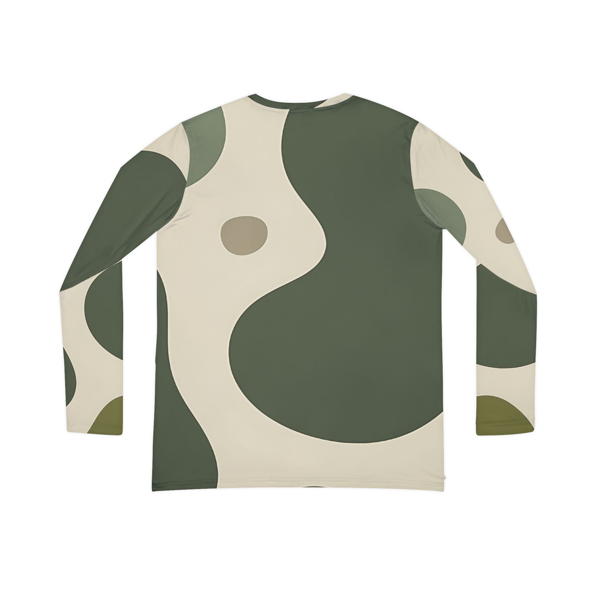 Earthy Abstract Long Sleeve V-Neck Top, Artsulli - Art is Long, Life is Short, All Over Prints, , , , , , , 