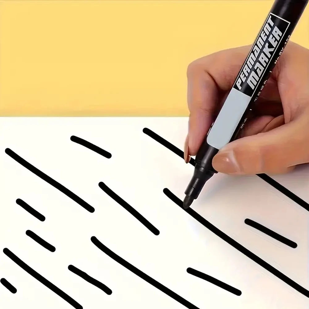 1-100Pcs Waterproof Oil-based Marker Pen Quick Dry Black Blue Red Ink Permanent for Metal Glass Stationery Art School Supply